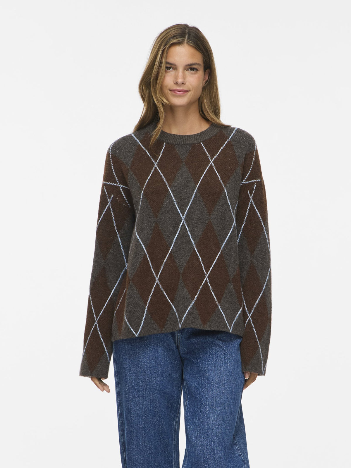 Vila Damen Pullover Dark Grey Melan