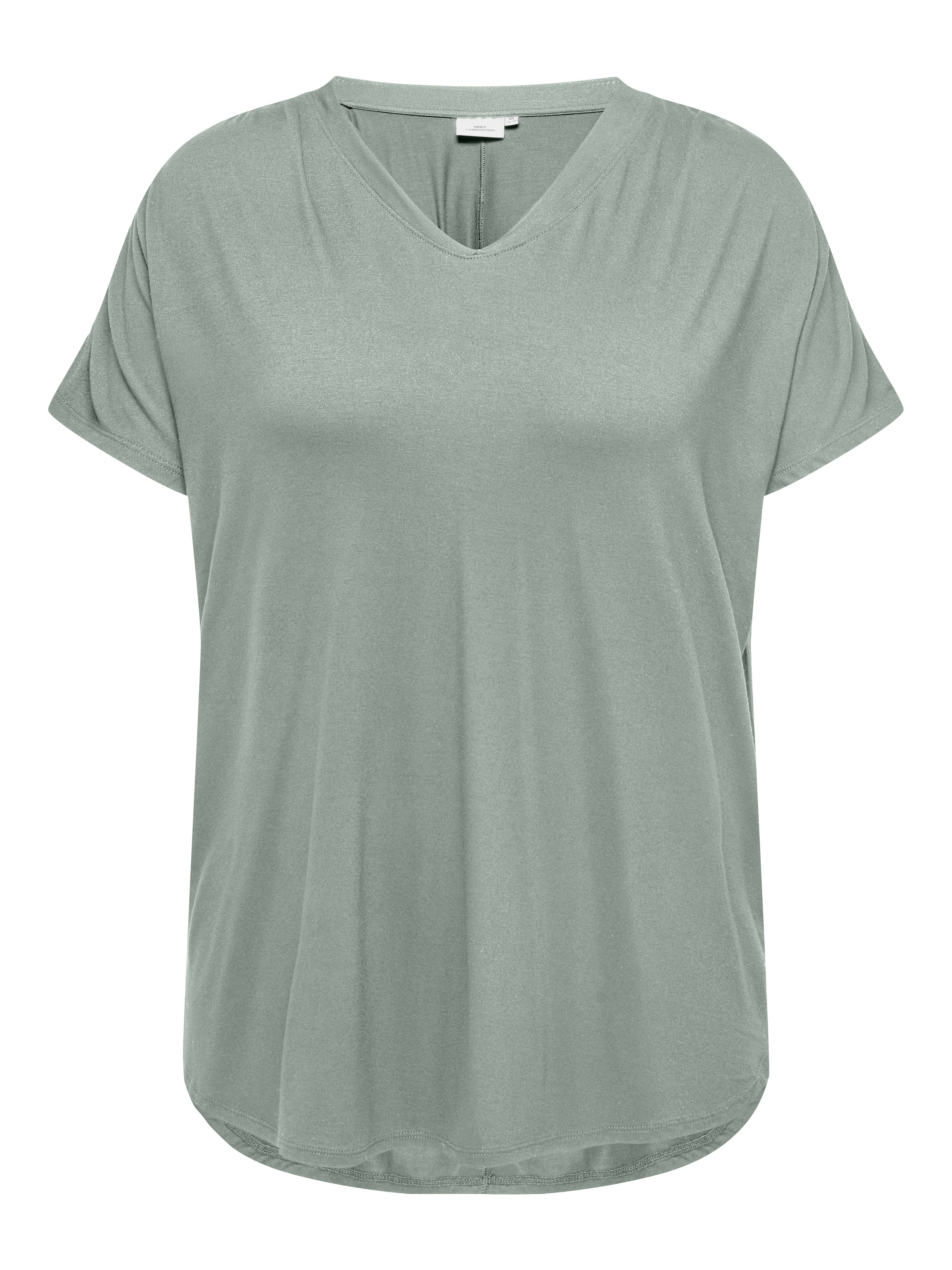 Only Carmakoma Damen T-Shirts Aqua Gray