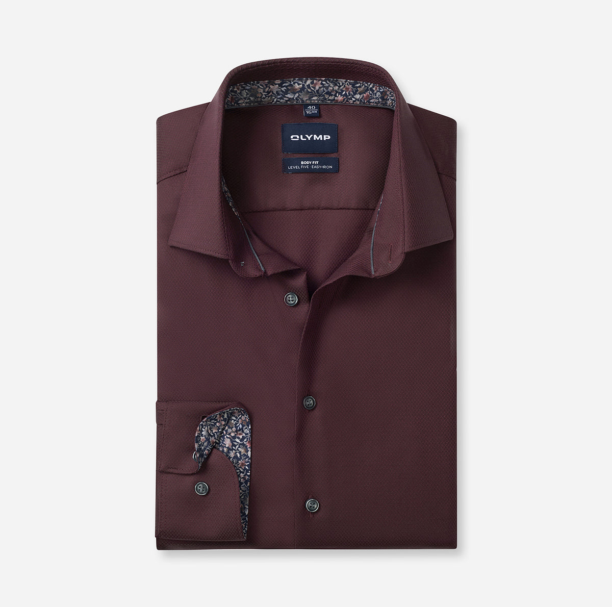 Olymp Herren Hemden lang Bordeaux