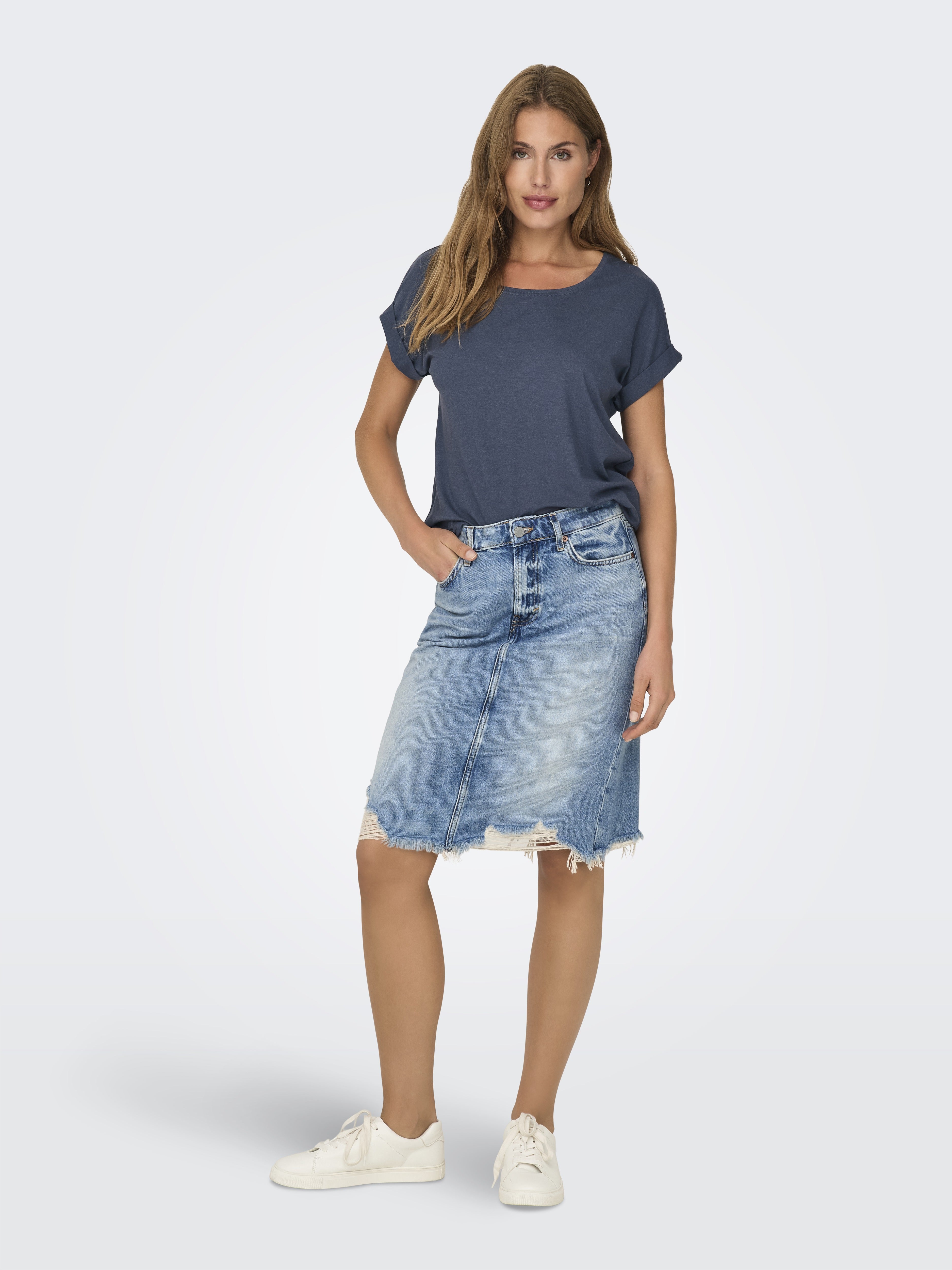 Only Damen T-Shirts Ombre Blue