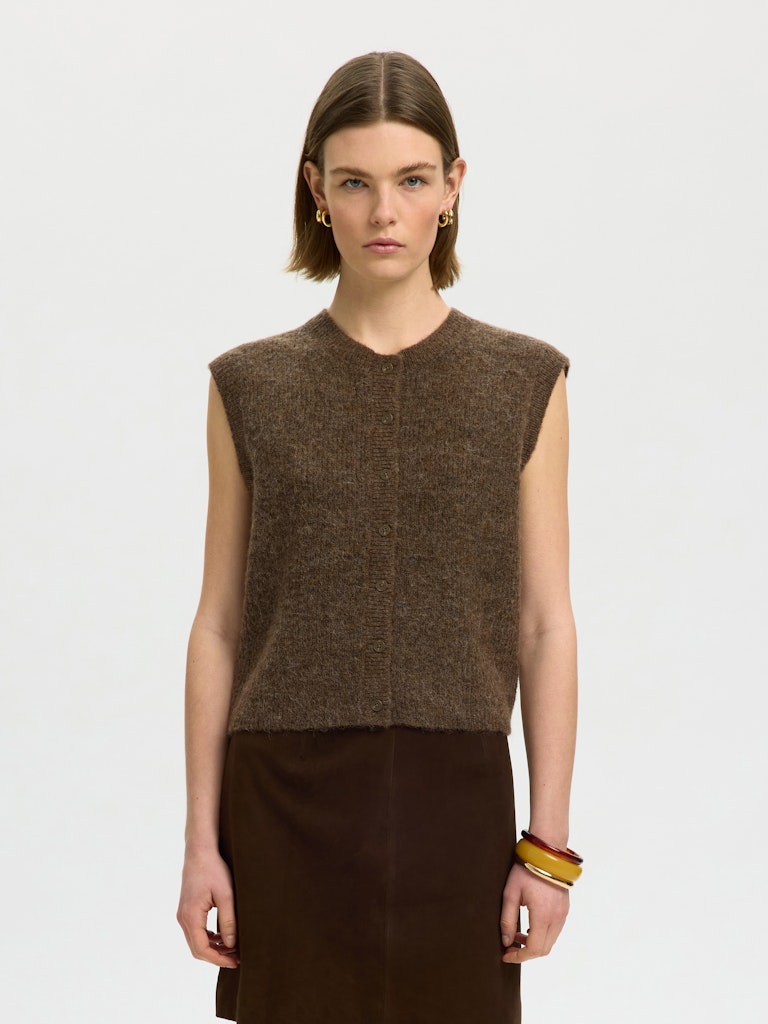 Selected Femme Damen Pullover Dachshund/Melan