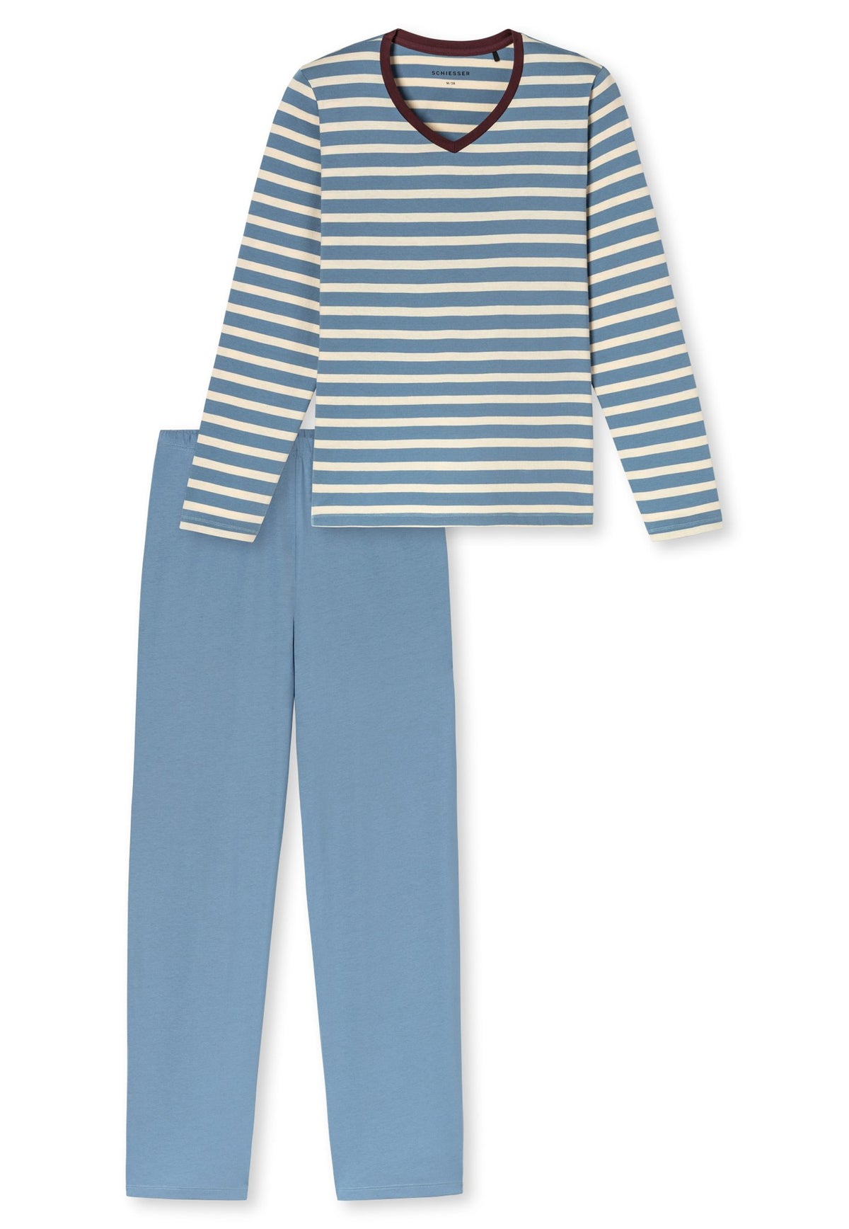 Schiesser Schlafanzug Graublau