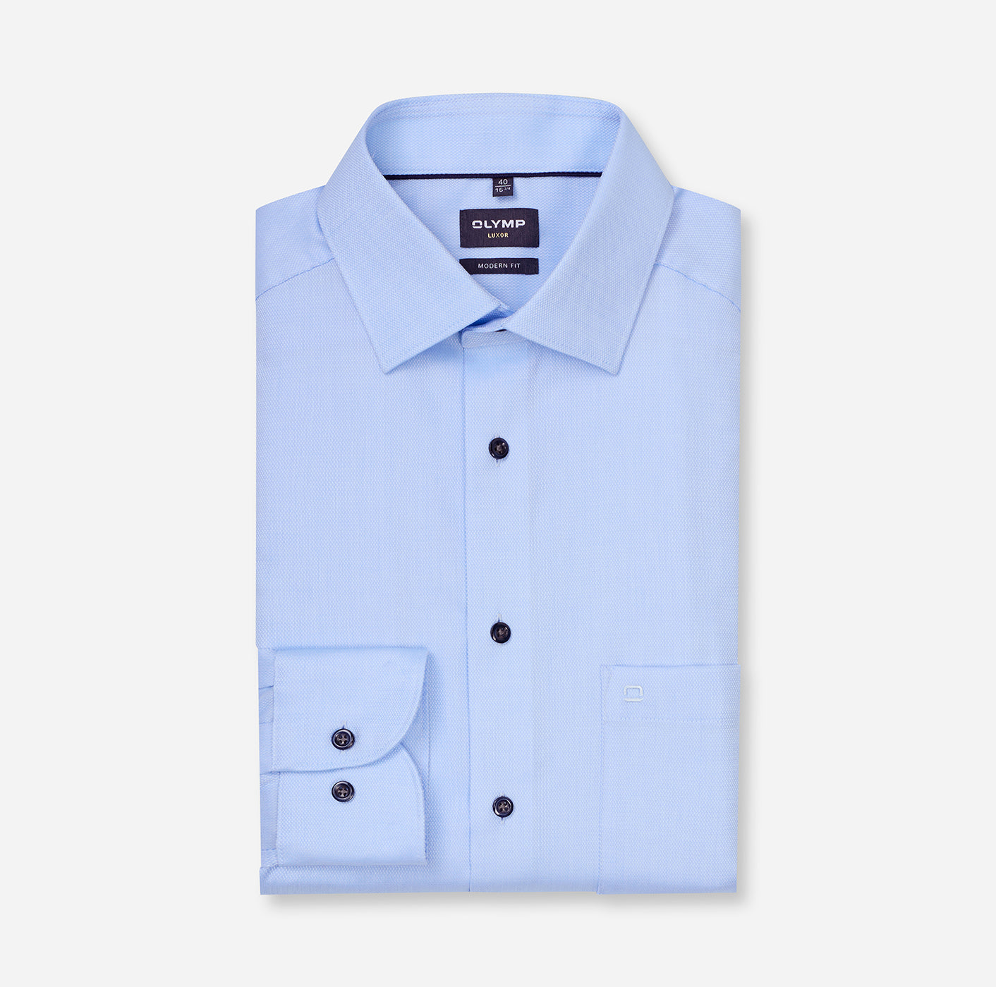 Olymp Herren Hemden lang  Bleu