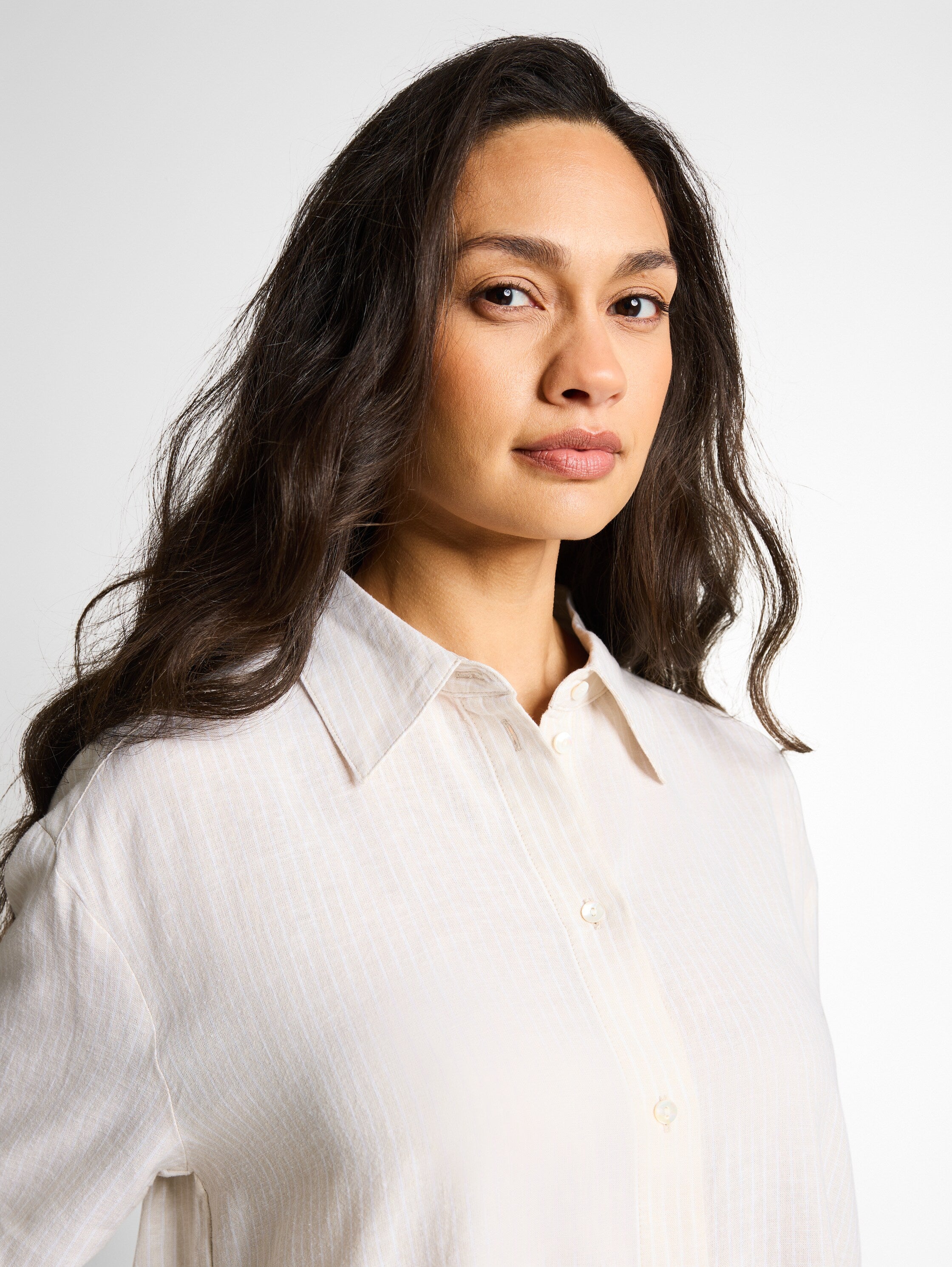 Tom Tailor Damen Blusen Taupe White Irr