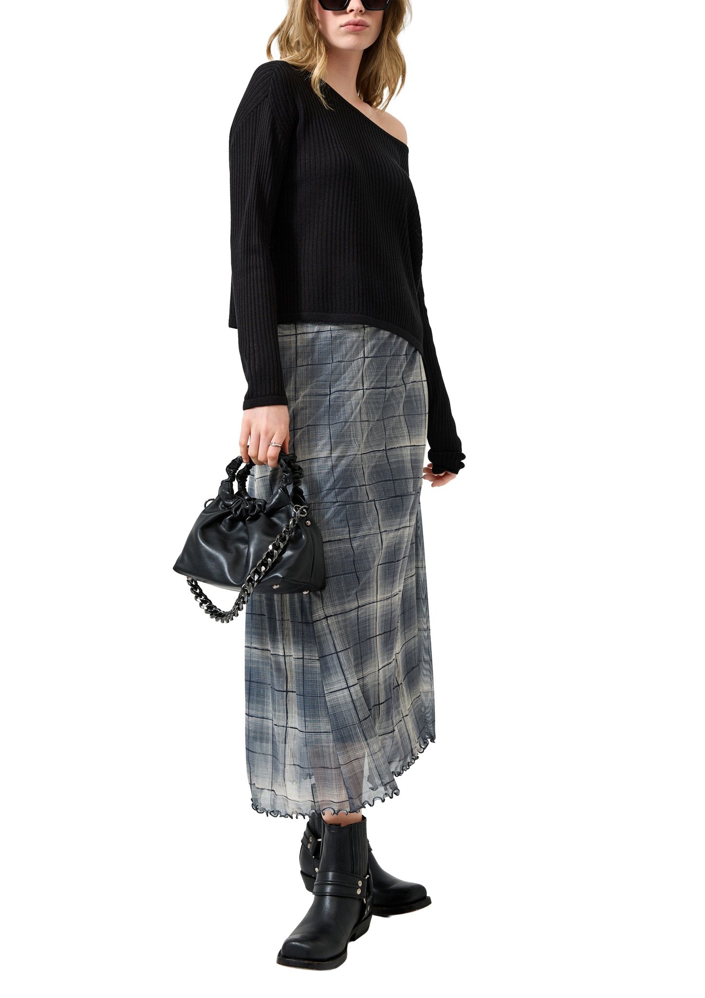 QS by S.Oliver Damen Pullover Grey/Black
