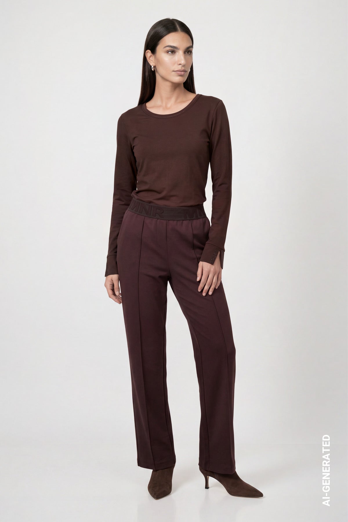 Monari Damen T-Shirts Black Coffe