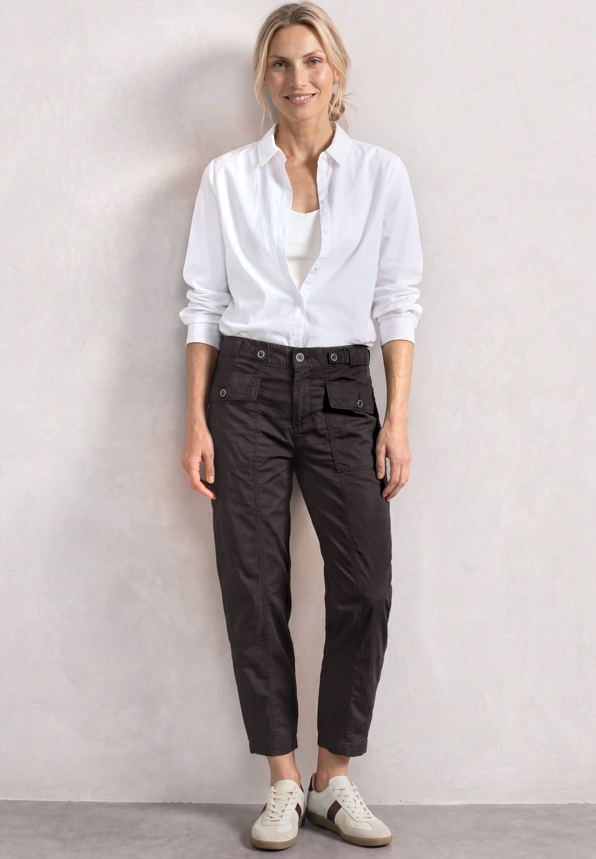 Street One Damen Hosen  Black Cof
