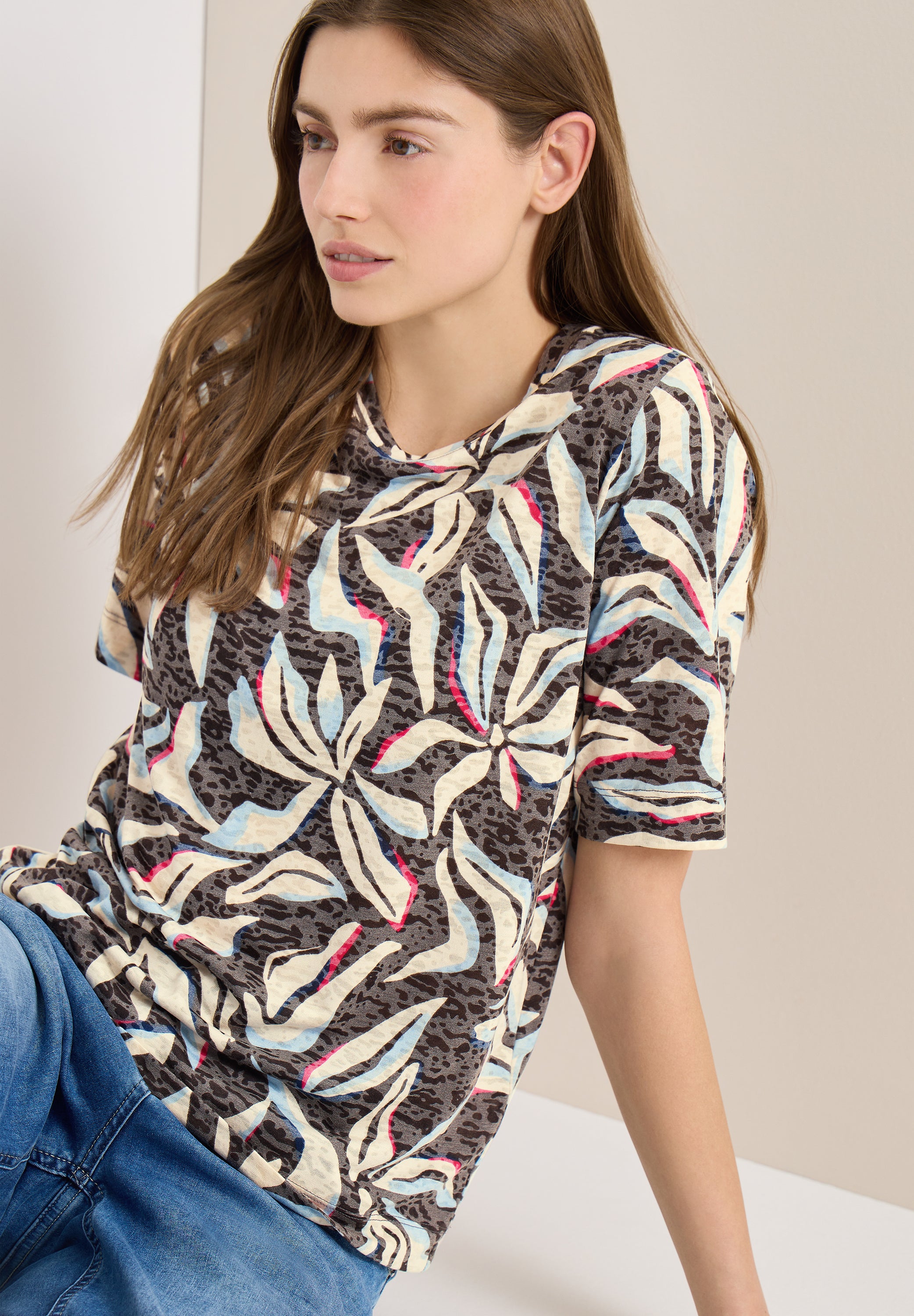 Cecil Damen T-Shirts Macchiato
