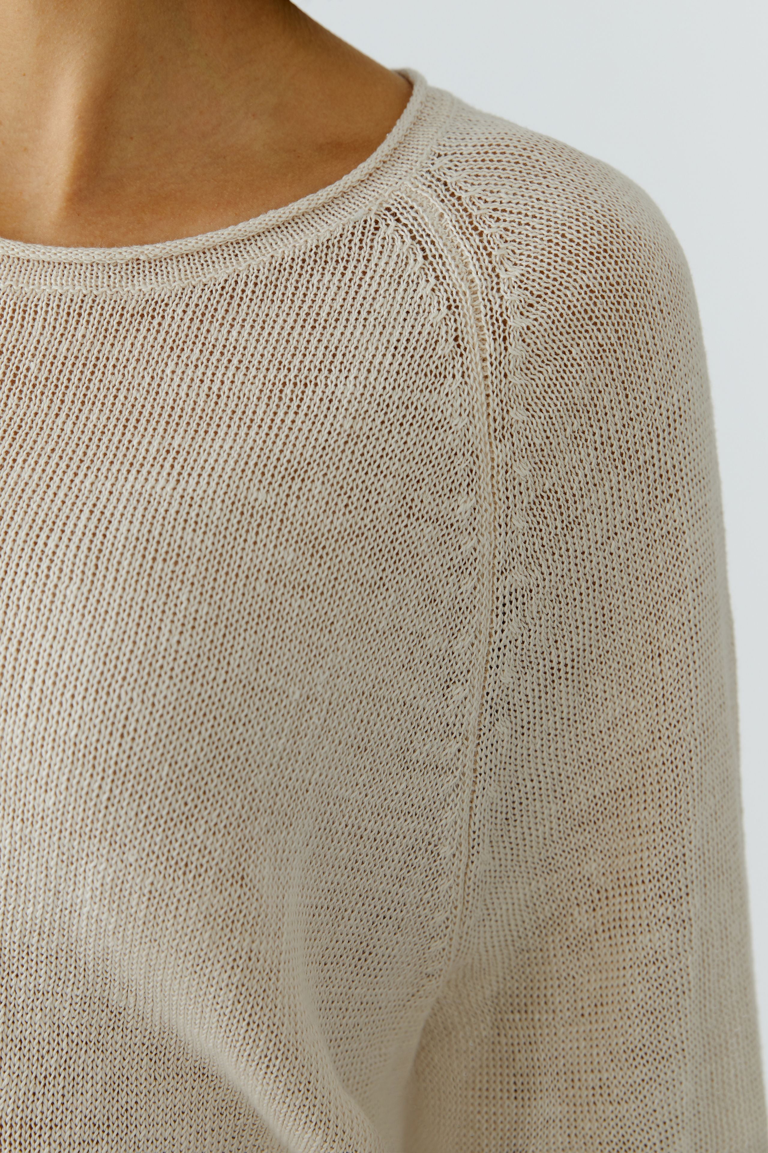 Oui Damen Pullover  Biscuit