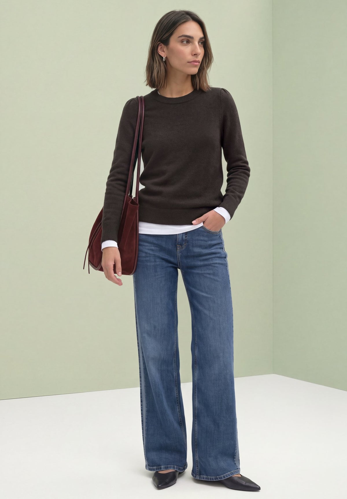 Street One Damen Pullover  Black Cof