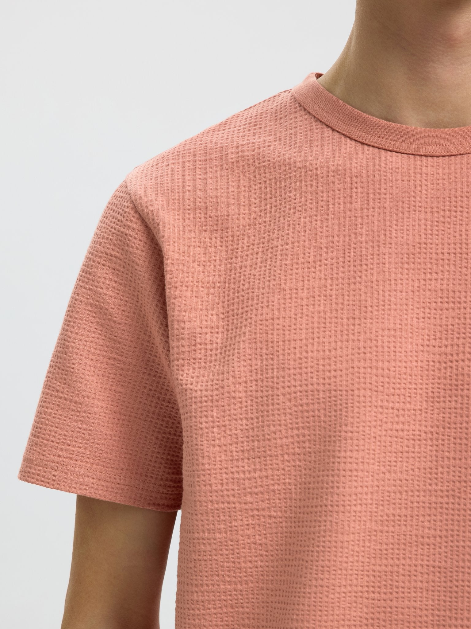Selected homme Herren T-Shirts kurz Rose Daw
