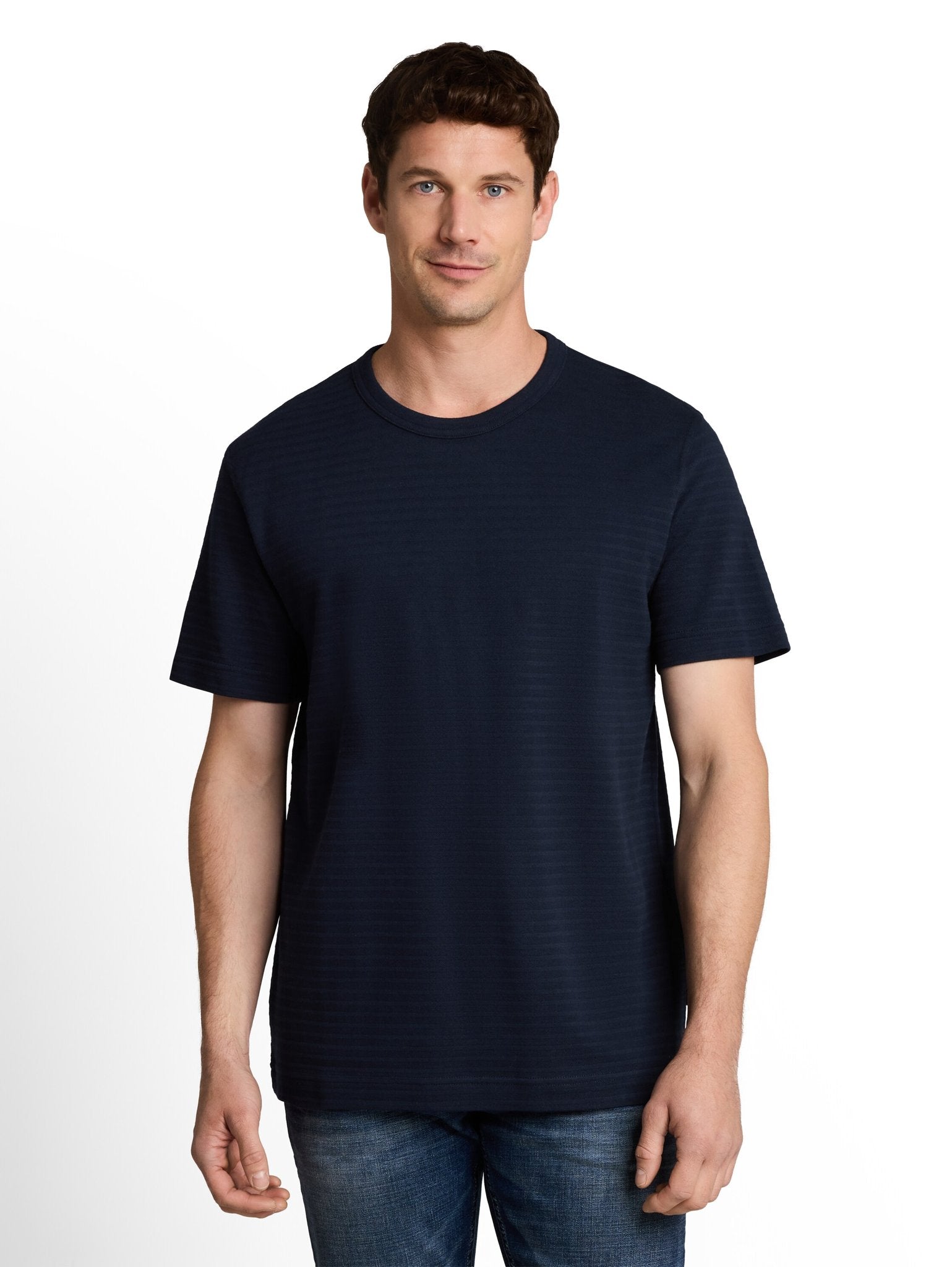 Tom Tailor Herren T-Shirts kurz Sky Captain Blu