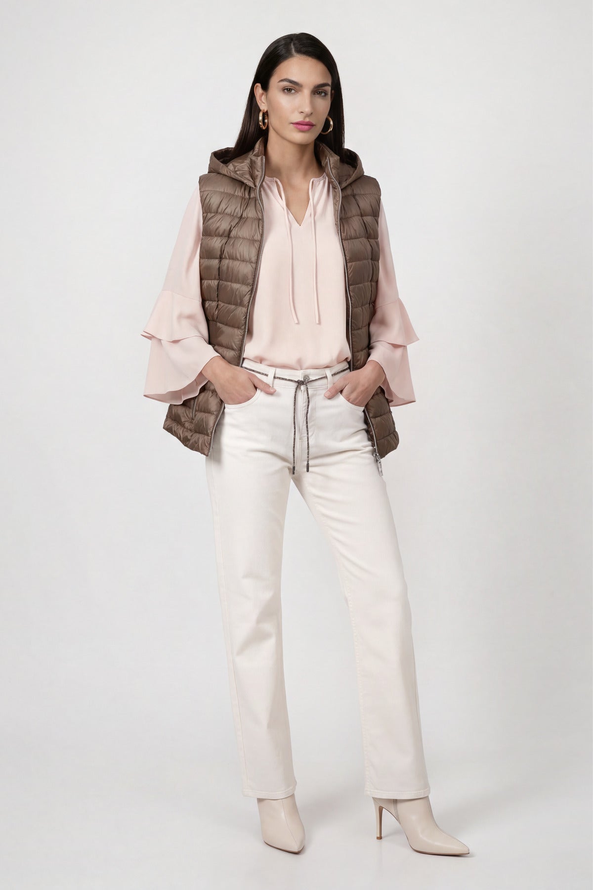 Monari Damen Outdoorwesten Taupe