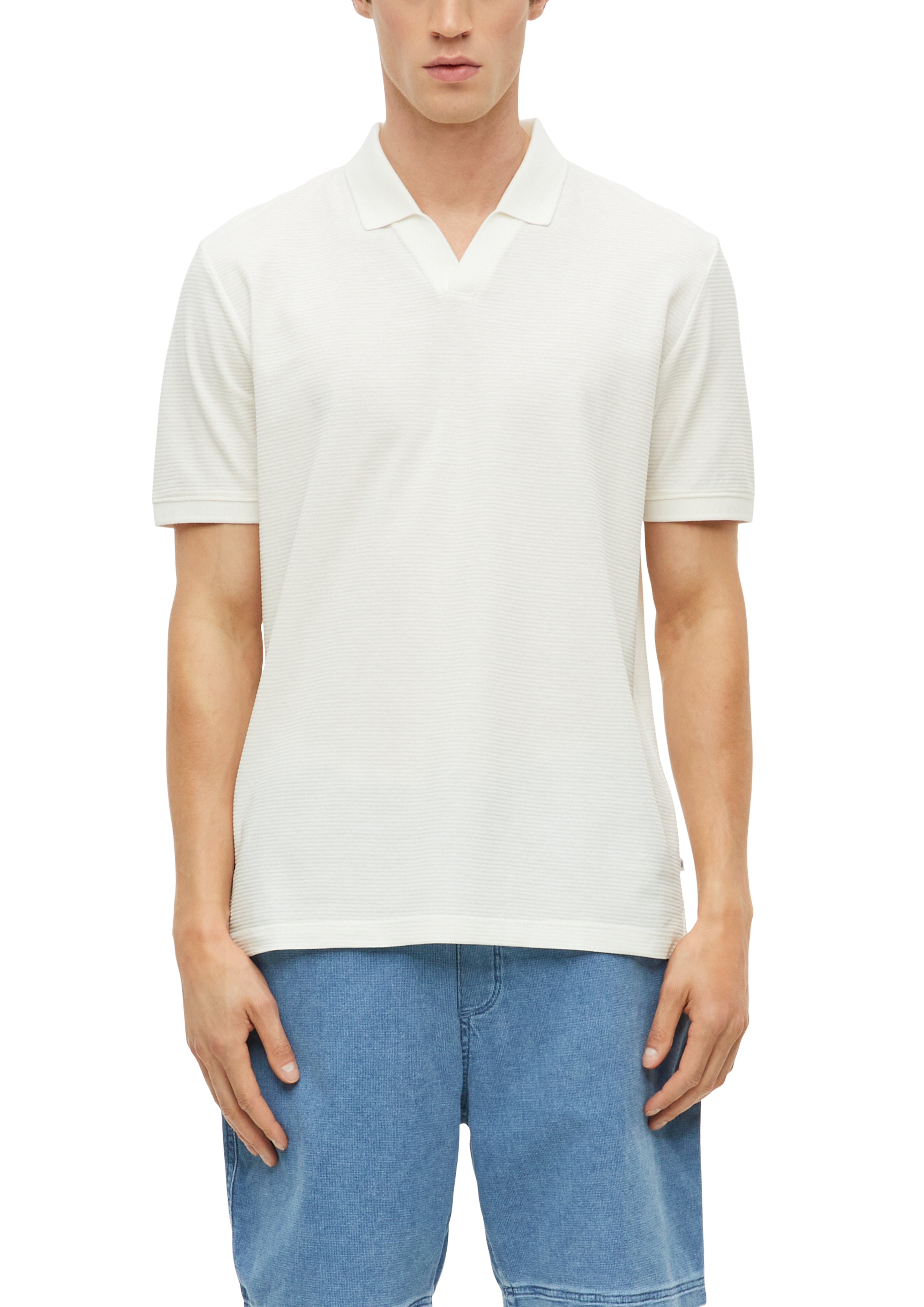 S. Oliver red Herren Polo-Shirts White