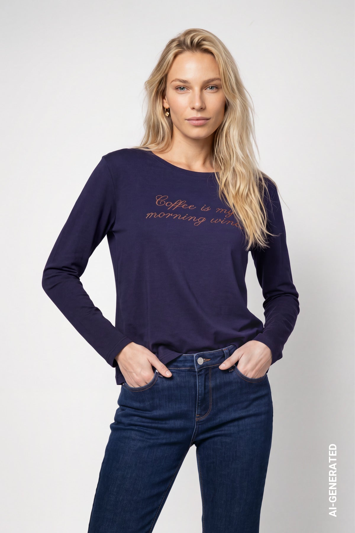 Monari Damen T-Shirts  Dark Blue