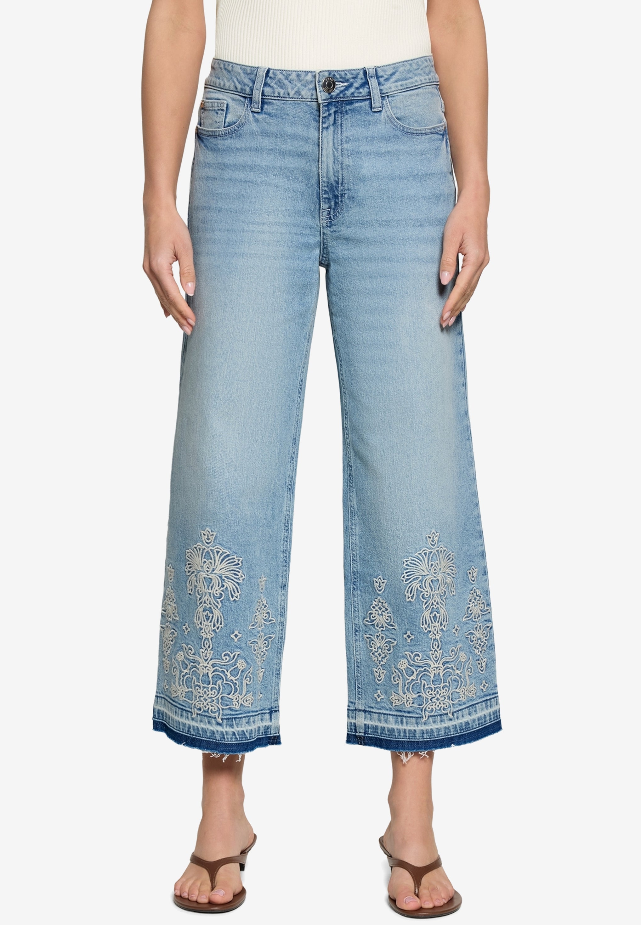 Zero Damen Jeans Light Blue Deni