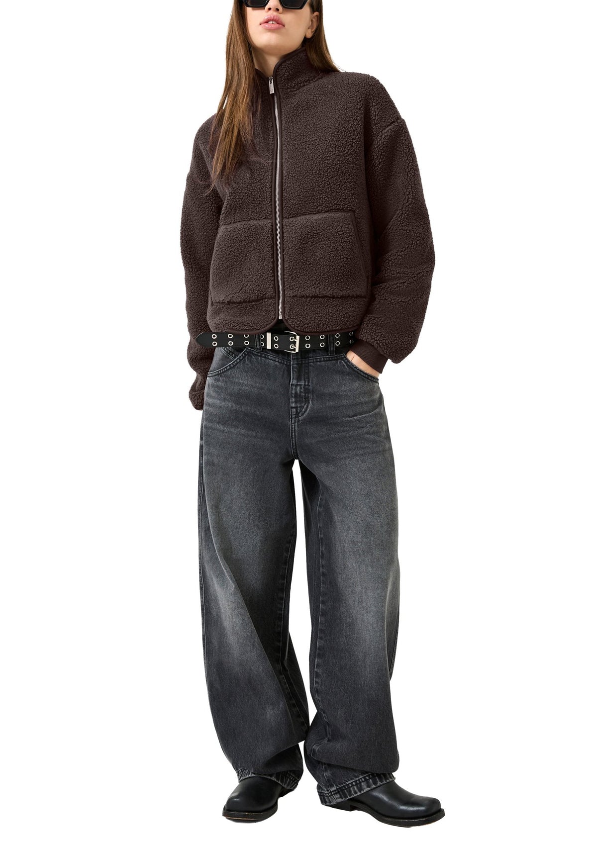 QS by S.Oliver Damen Sweatshirts Brown