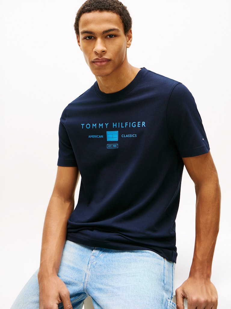 Tommy Hilfiger Herren T-Shirts kurz Dw Blue