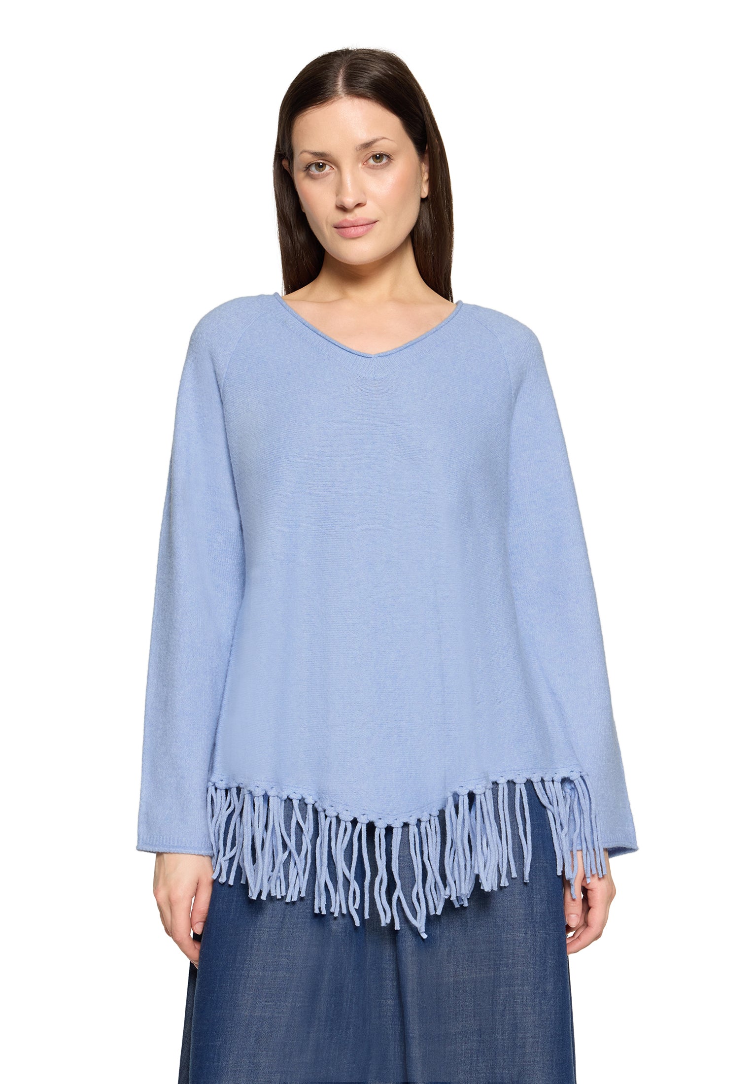 Cartoon Damen Pullover Light Blue Mela