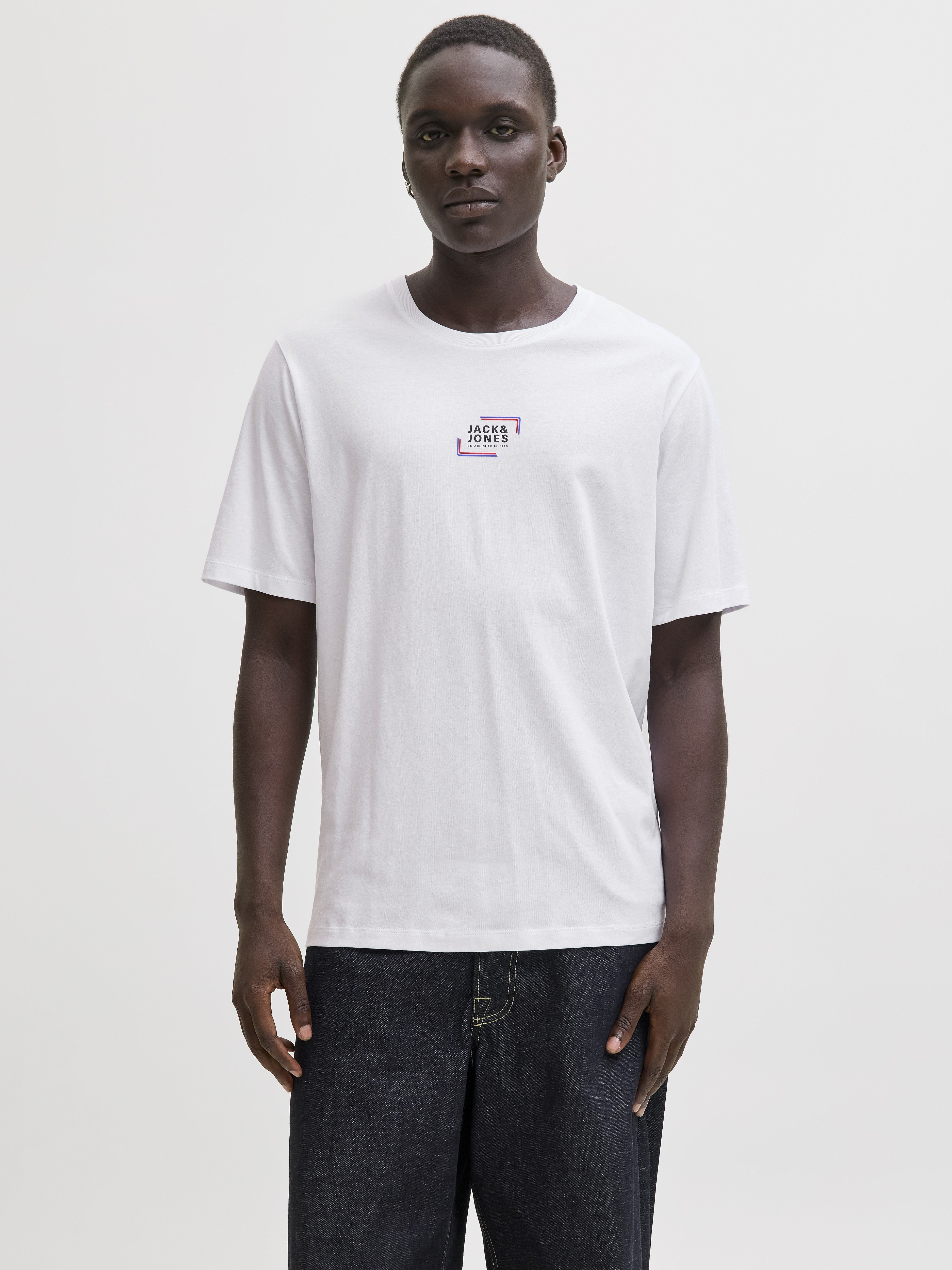 Jack & Jones Herren T-Shirts kurz White