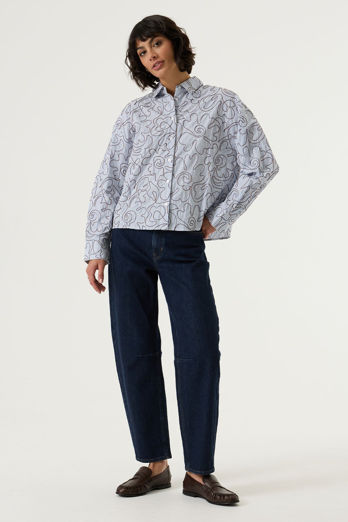 Garcia Damen Blusen Breeze Blue