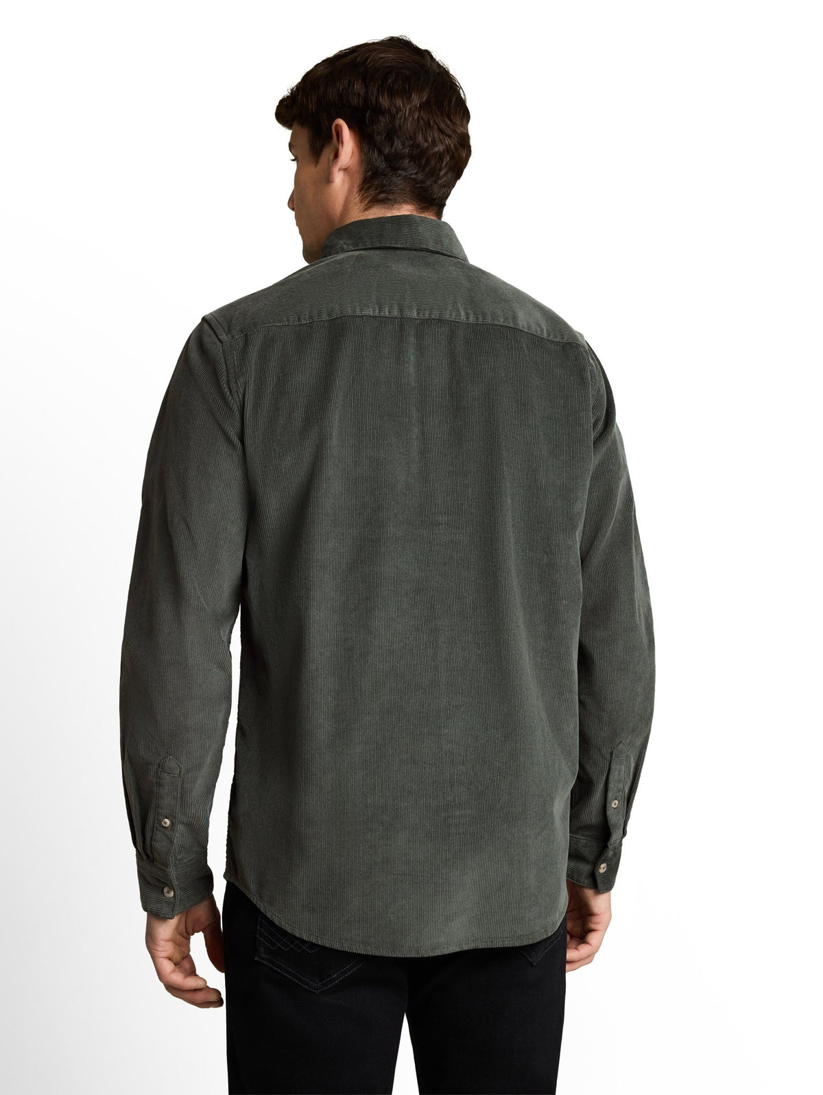 Tom Tailor Herren Hemden lang Darkest Olive