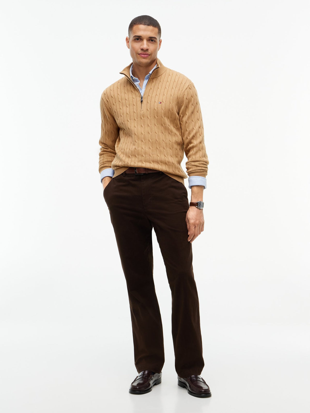 Tommy Hilfiger Herren Pullover Rbc Khaki
