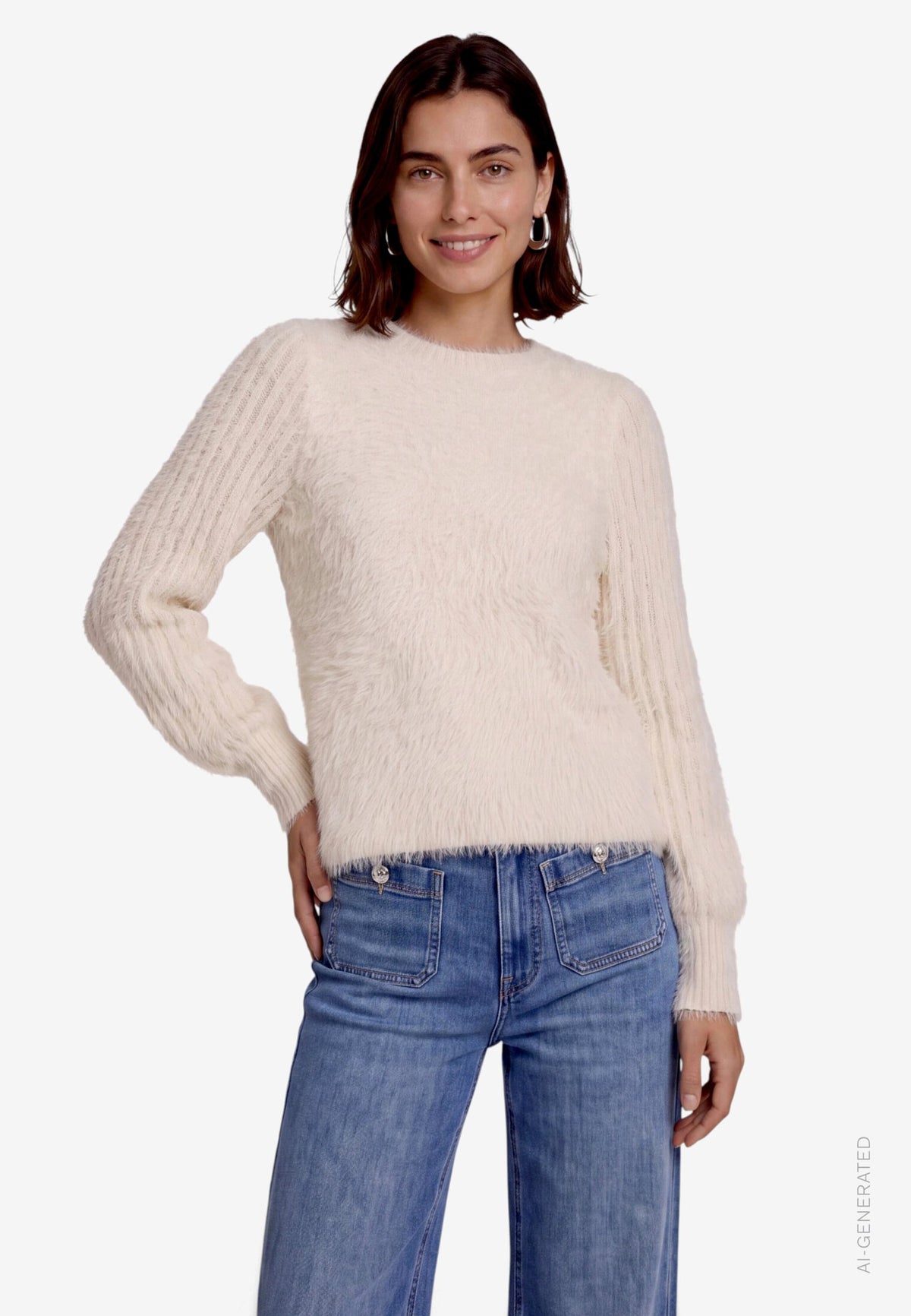 Zero Damen Pullover Cream
