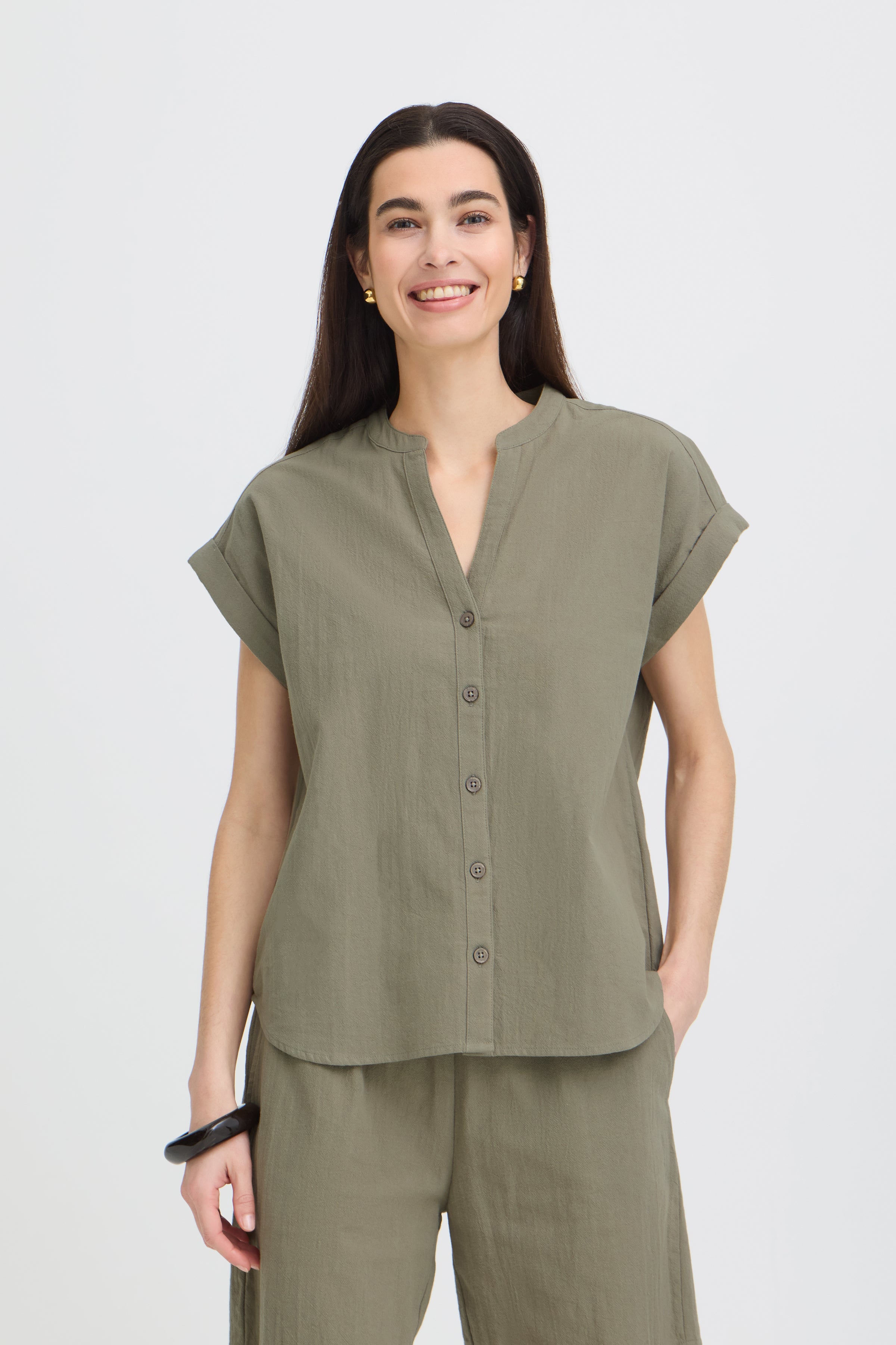 b.young Damen Blusen Vetiver