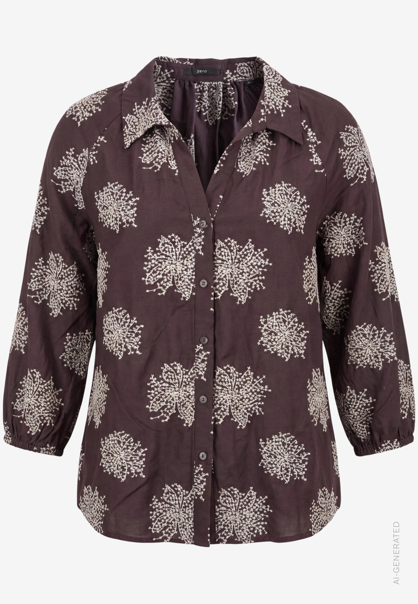 Zero Damen Blusen Brown/Beige