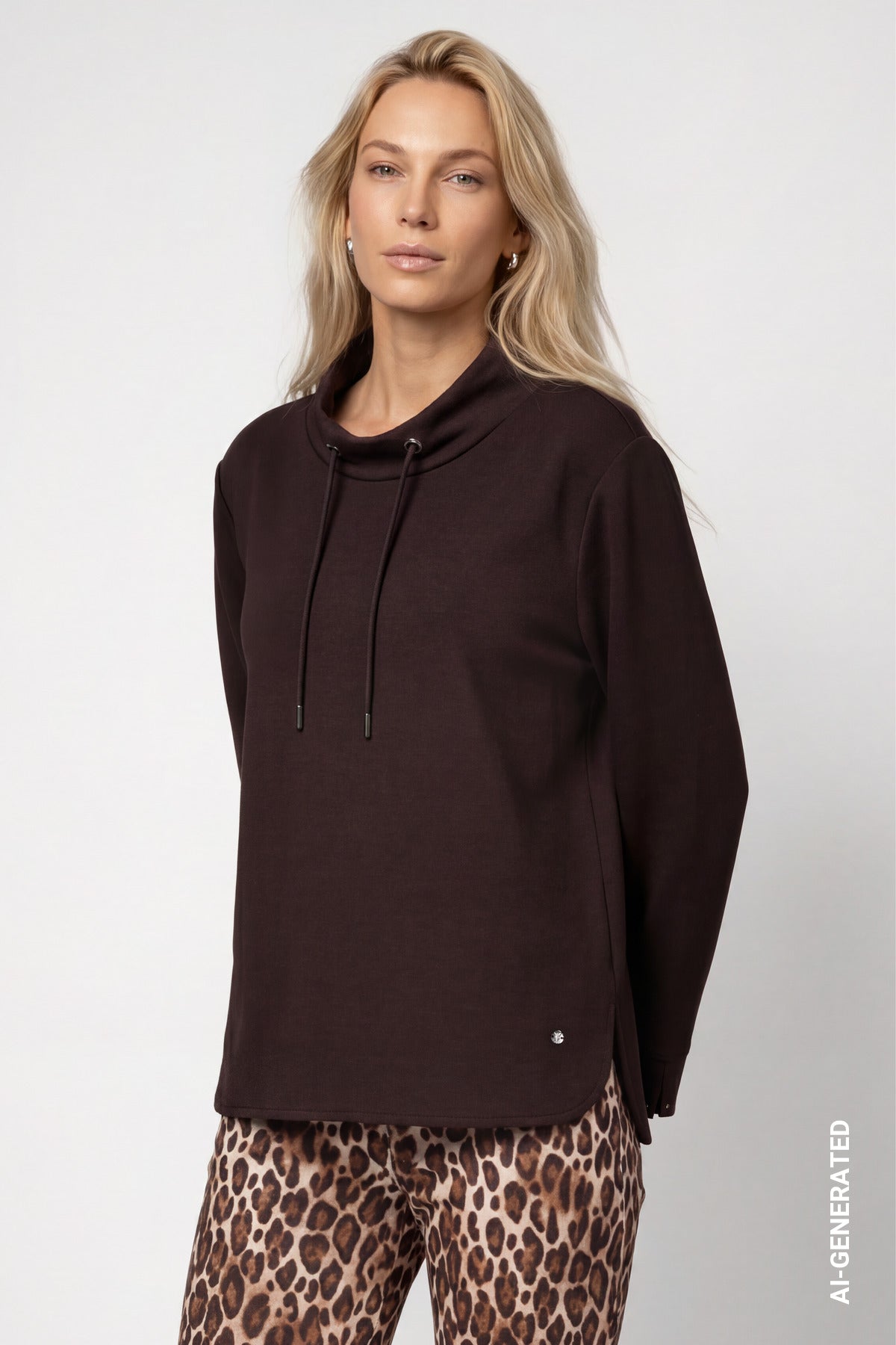 Monari Damen T-Shirts Black Coffe