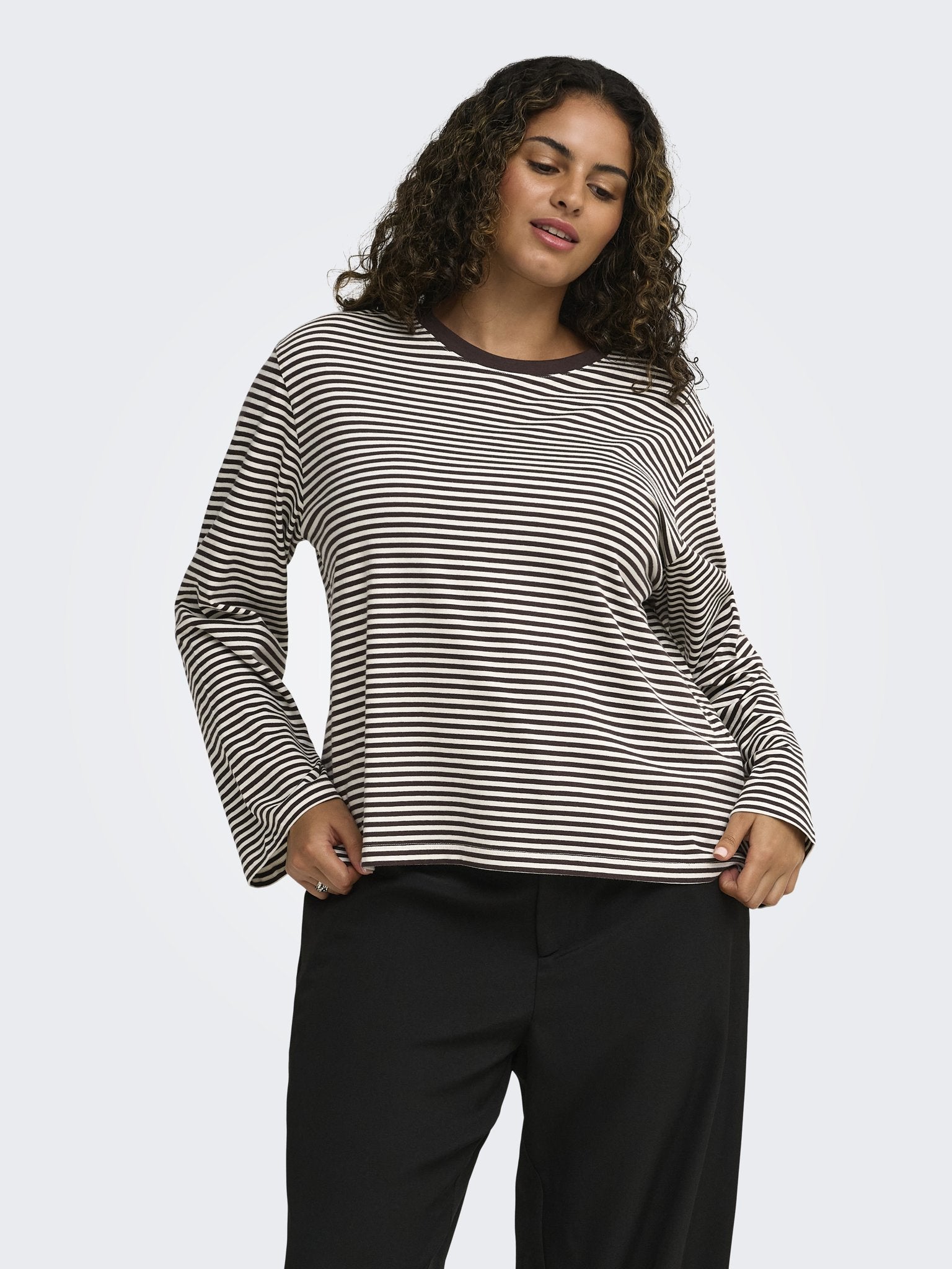 Only Caramkoma Damen T-Shirts Coffee Bean/Clo