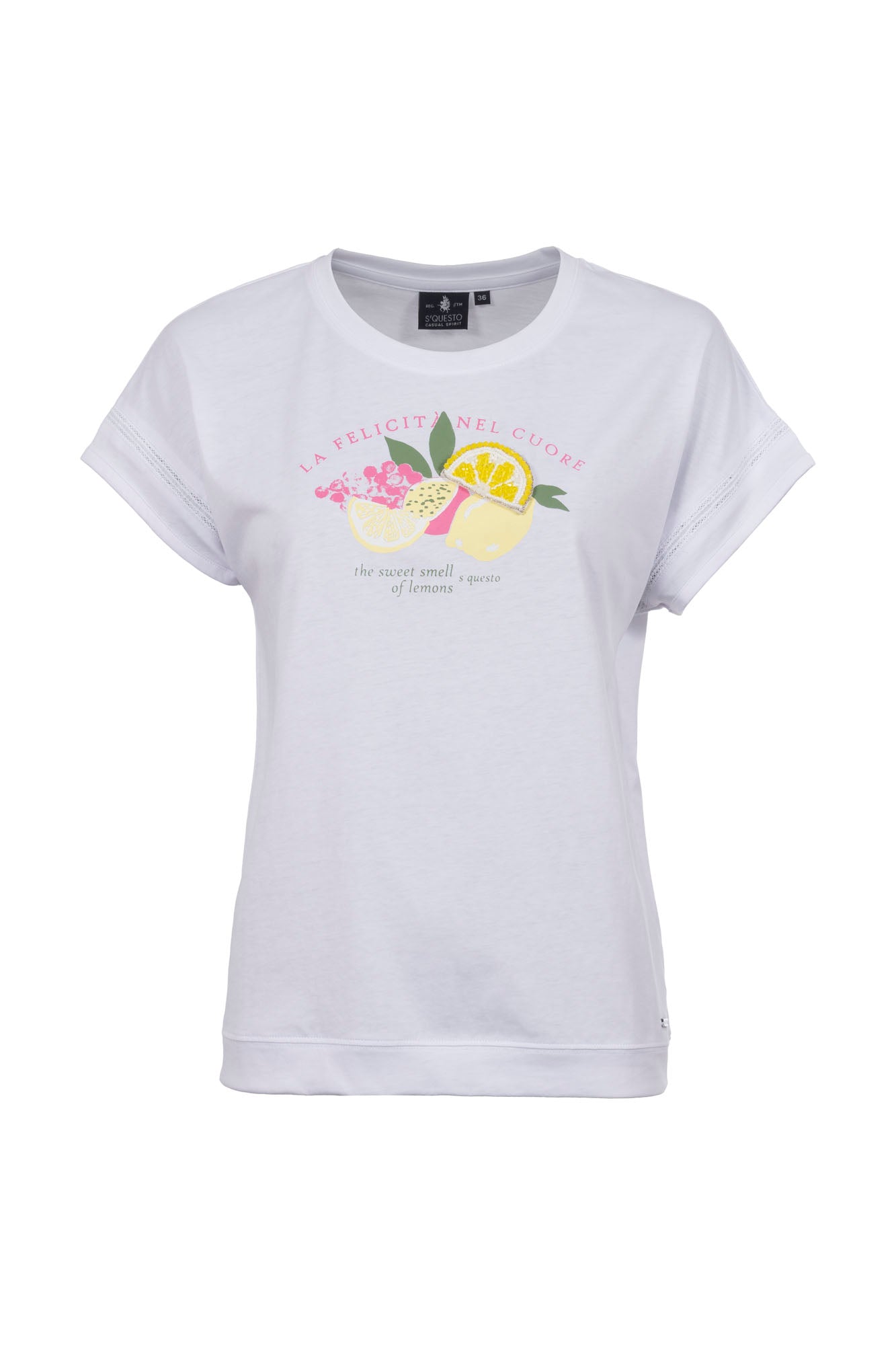 Soquesto Damen T-Shirts Weiß