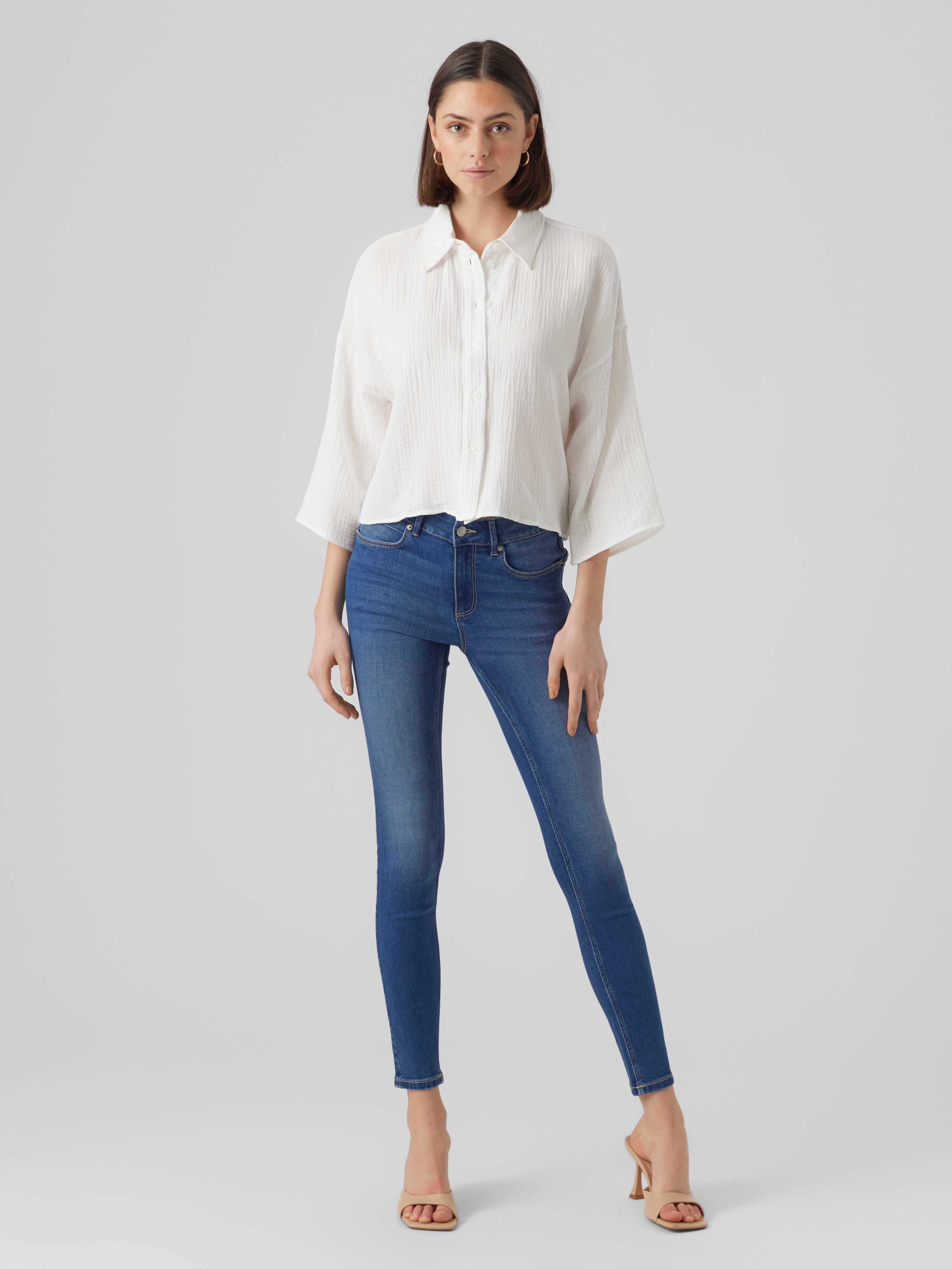 Vero Moda Damen Blusen Snow White