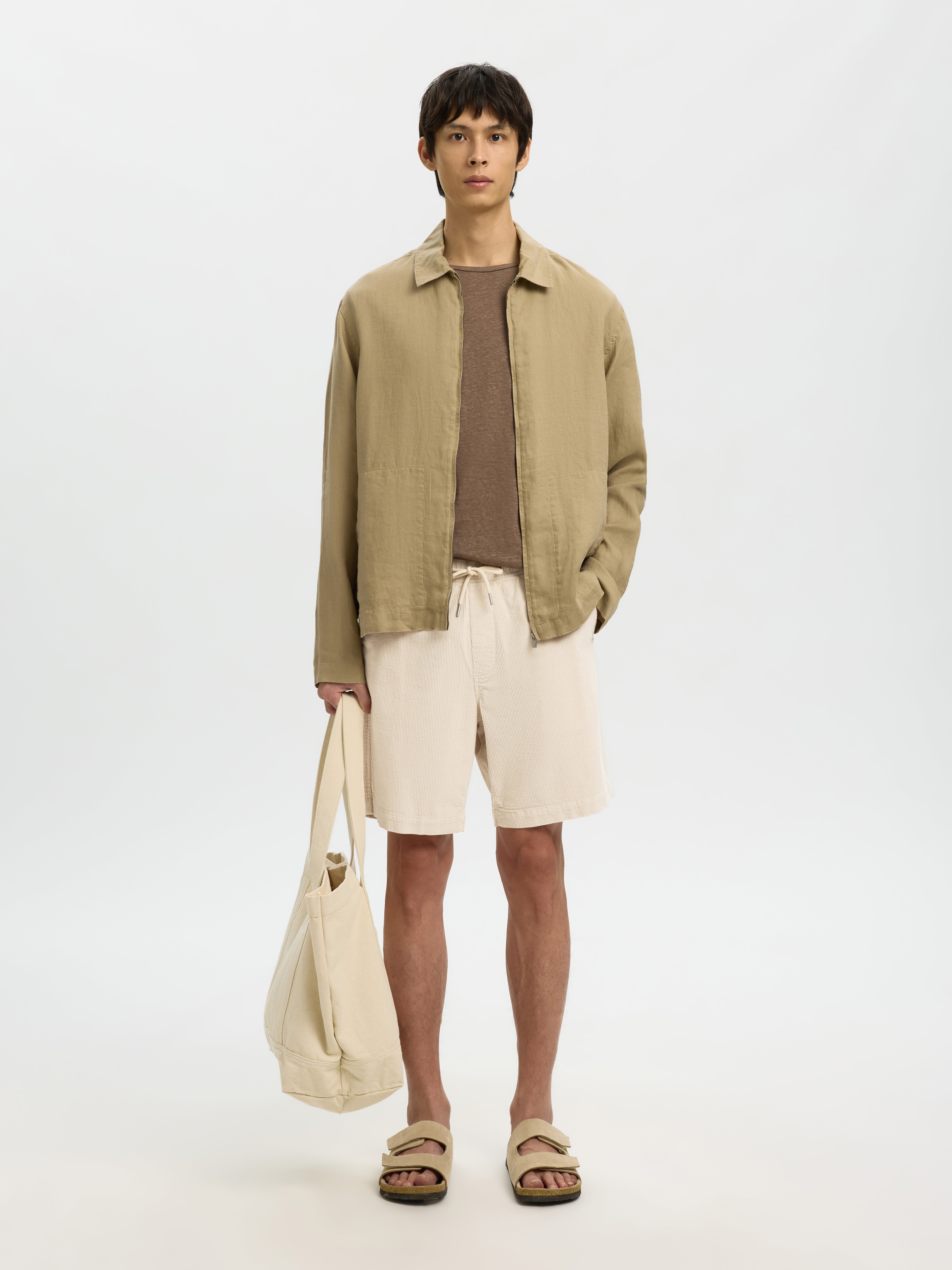 Selected homme Herren Shorts  Fog