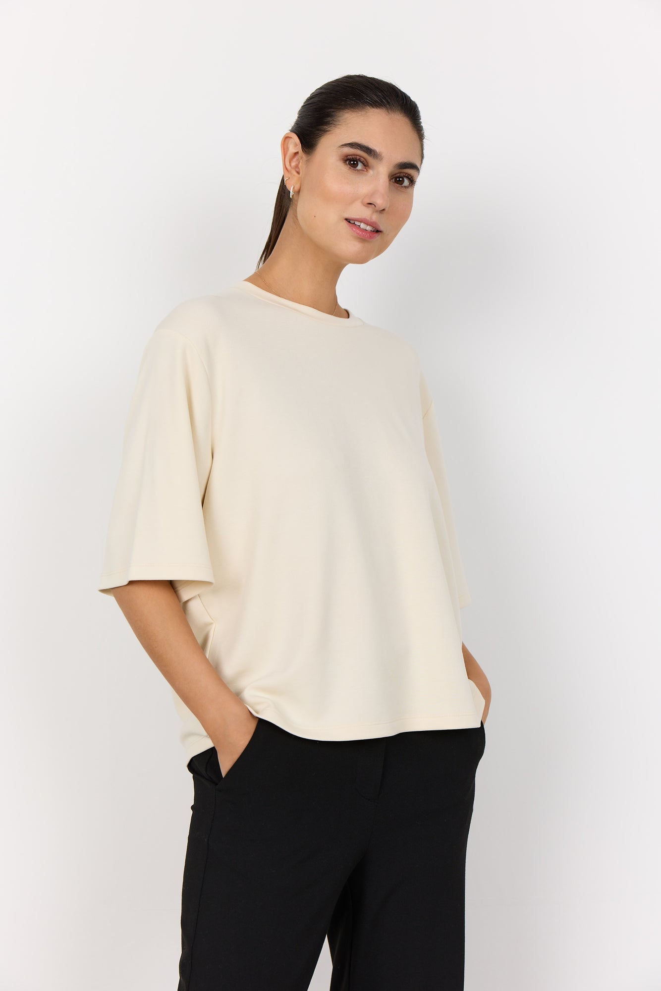 Soya Concept Damen T-Shirts Cream