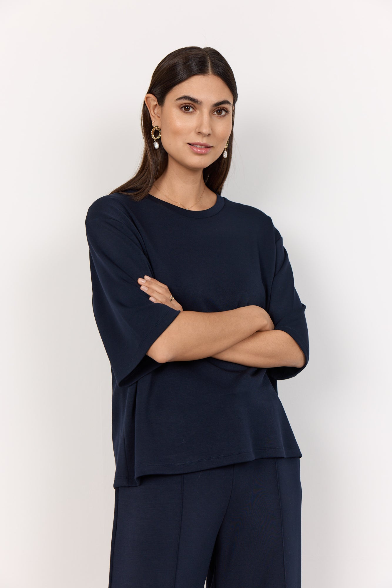 Soya Concept Damen T-Shirts Navy
