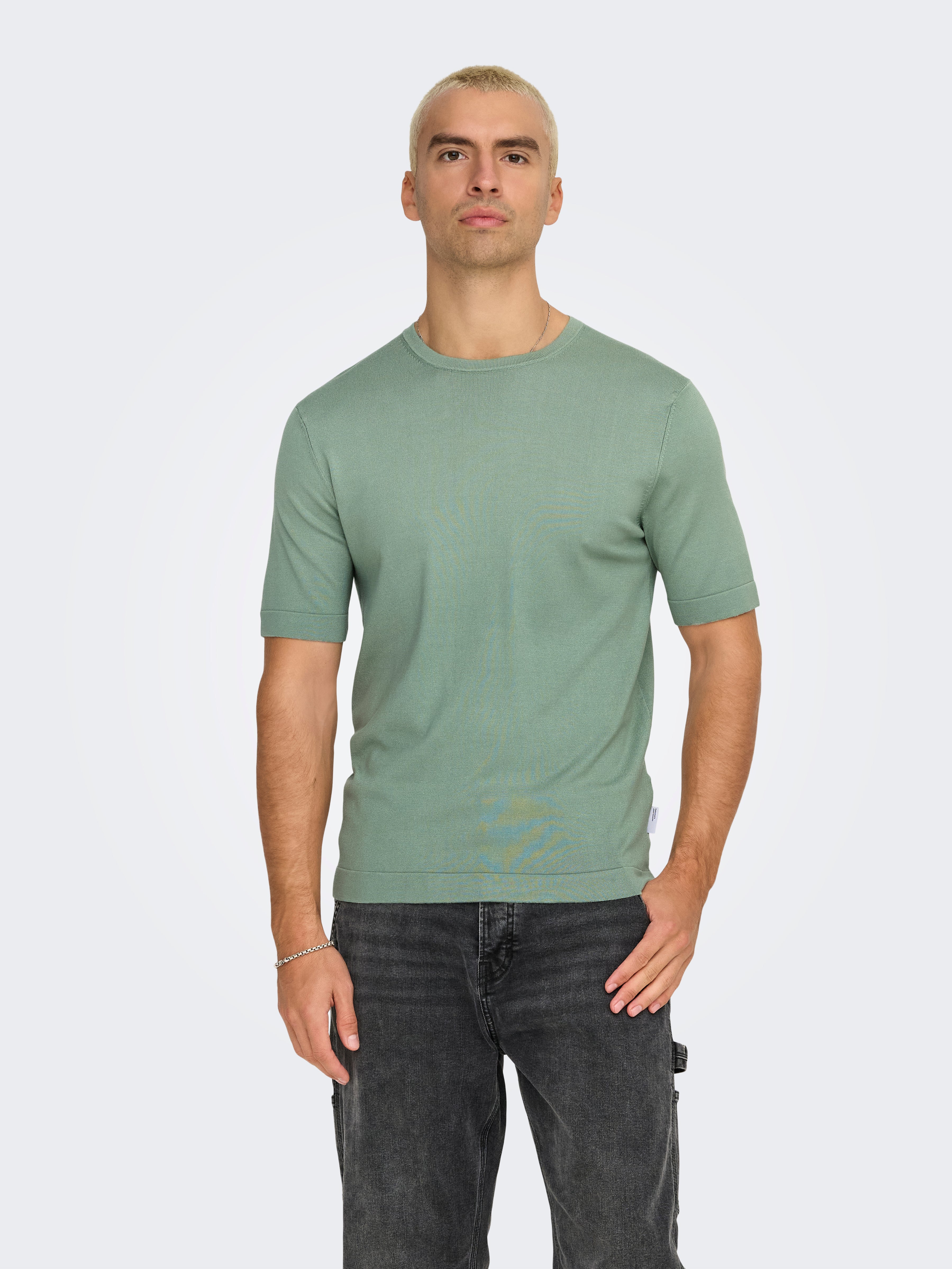Only & Sons Herren T-Shirts kurz Iceberg Green