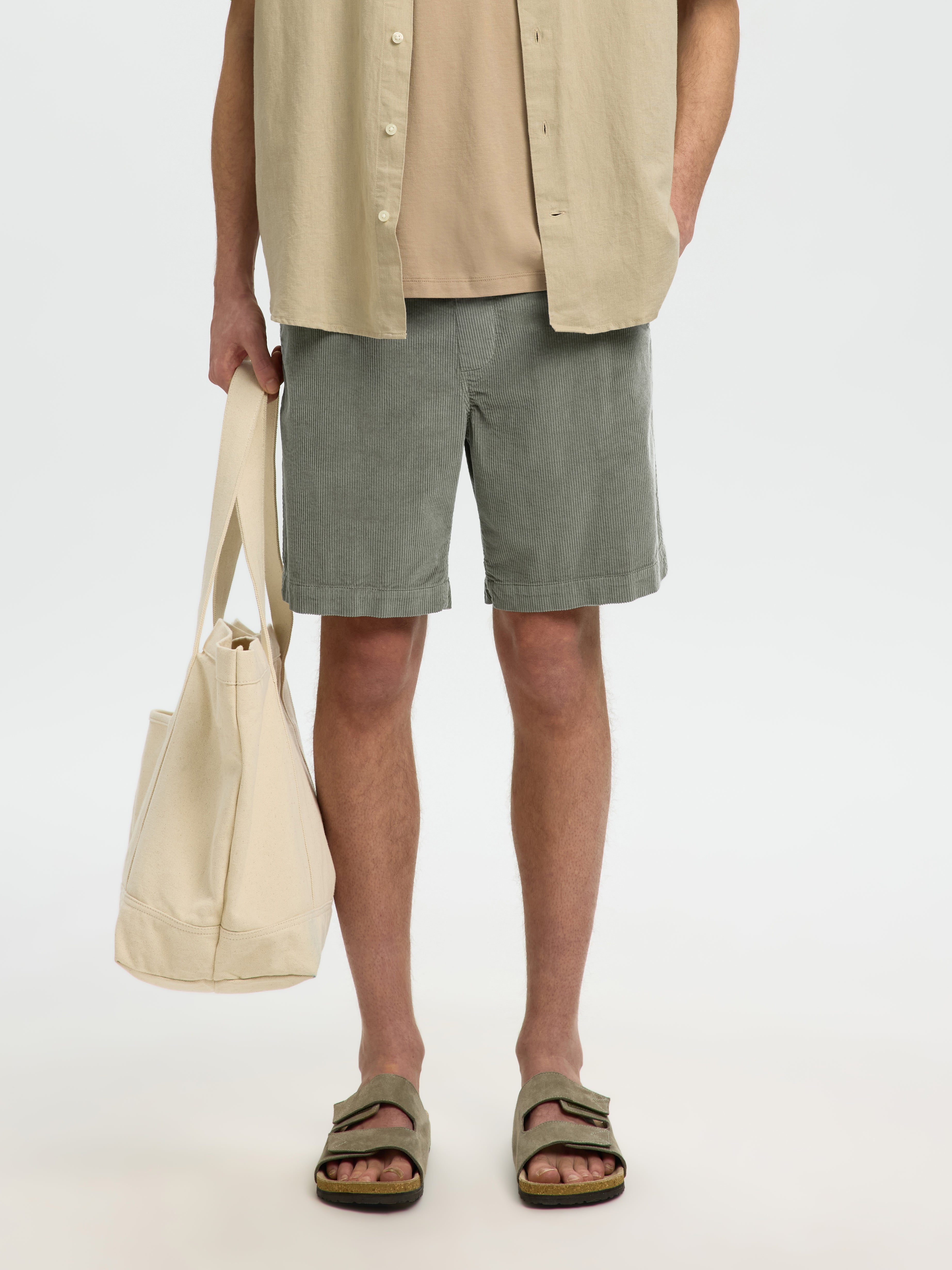 Selected homme Herren Shorts  Vetiver