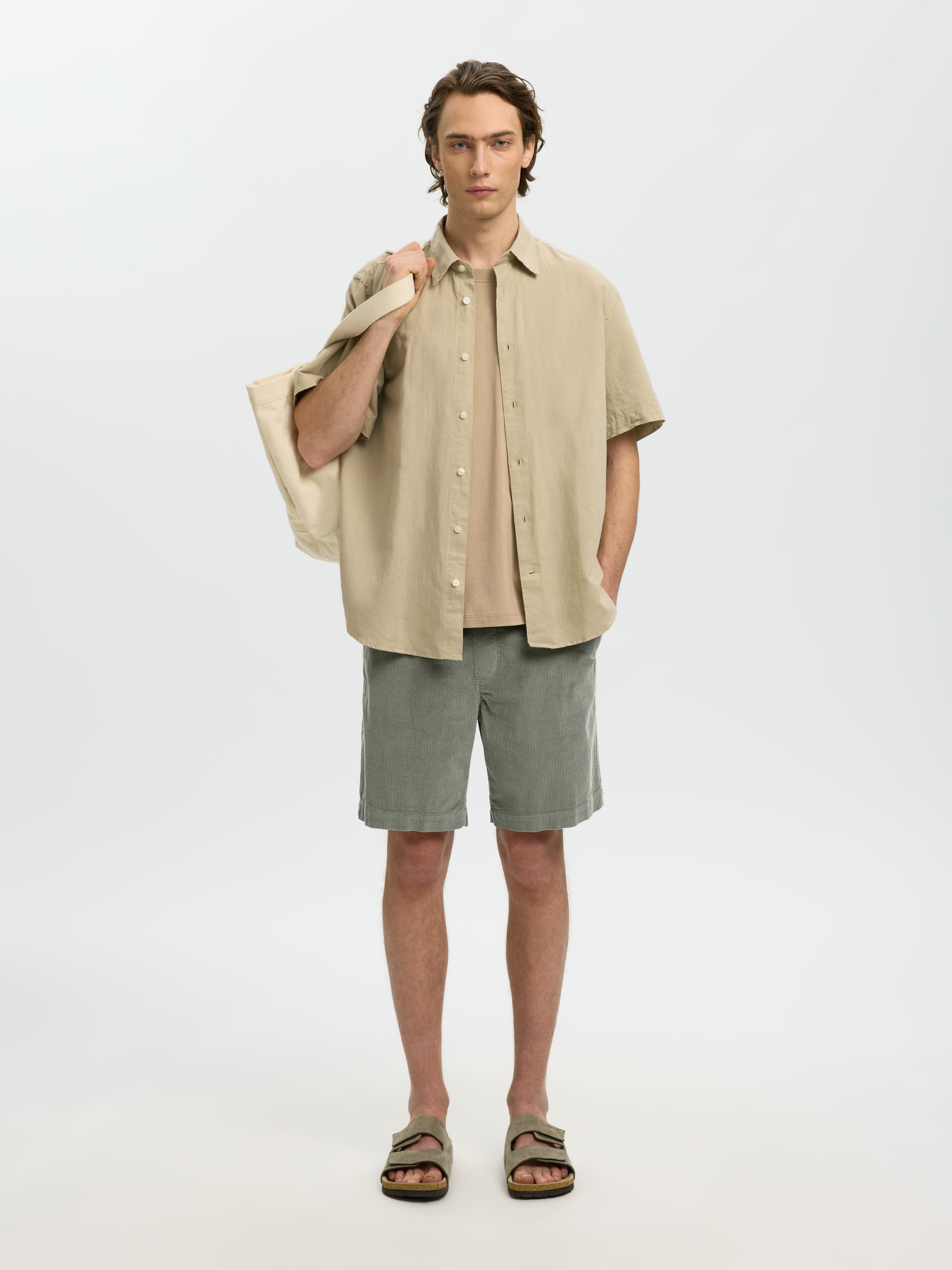 Selected homme Herren Shorts Vetiver