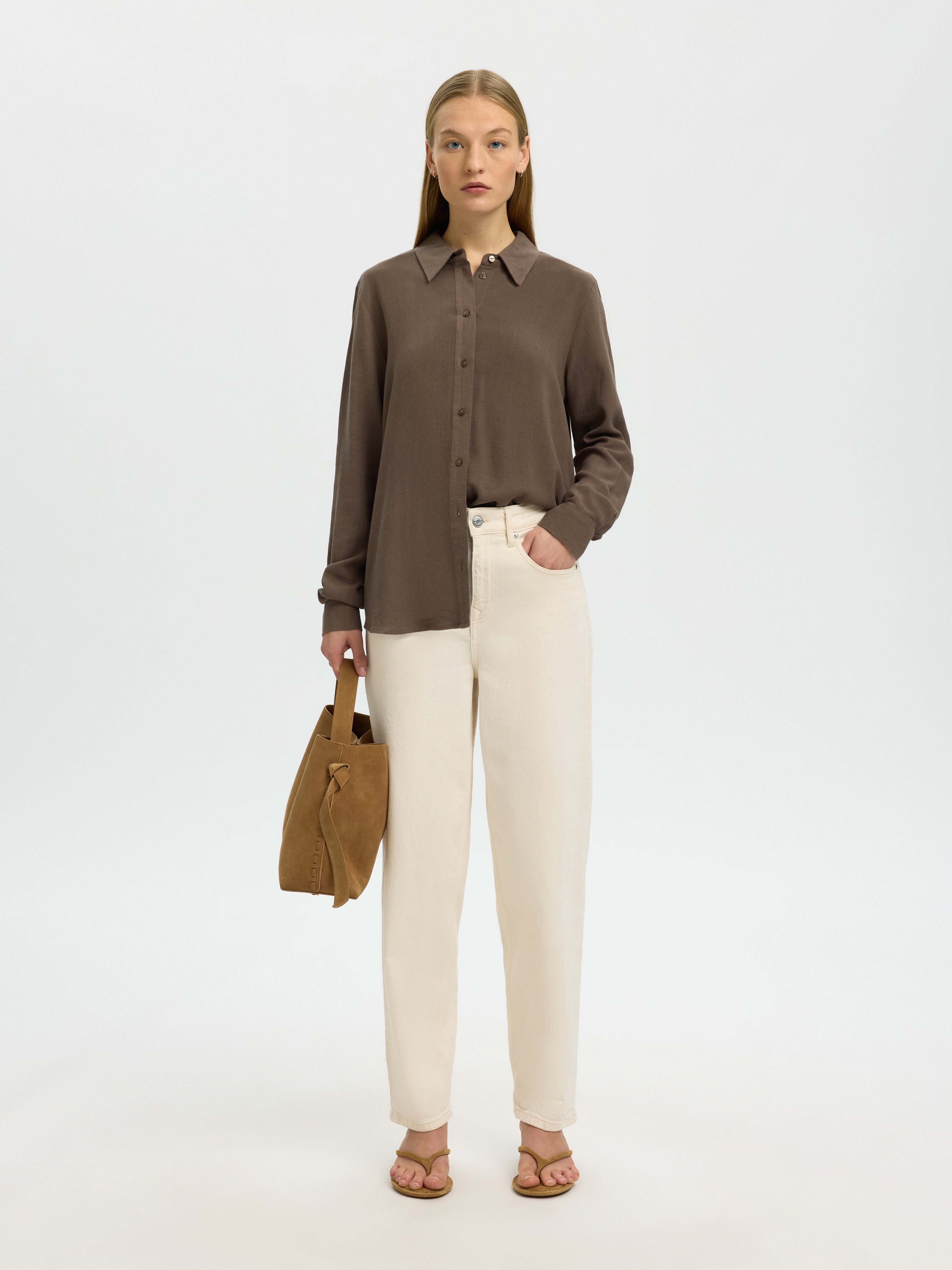 Selected Femme Damen Blusen Chocolate Chip