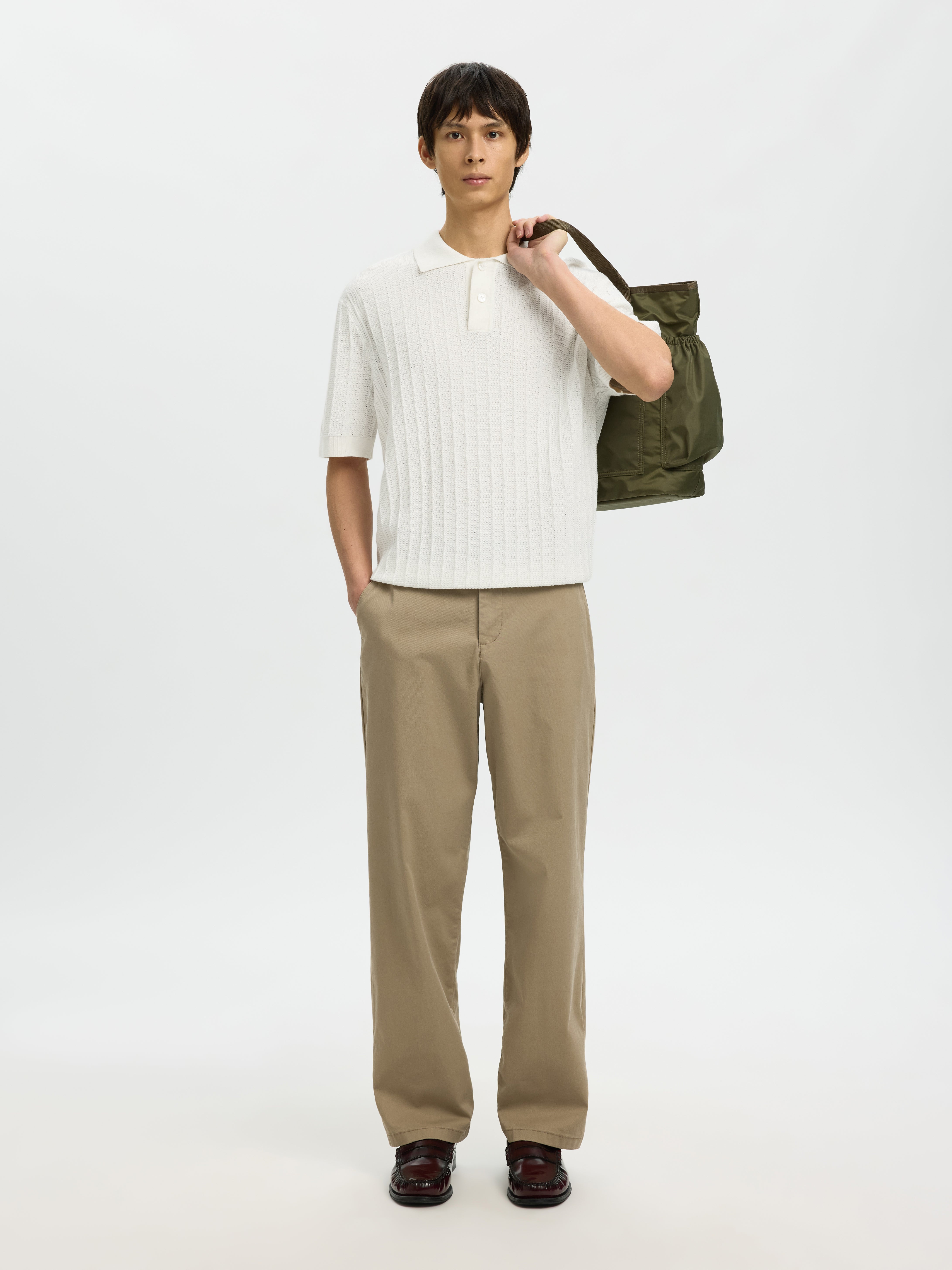 Selected homme Herren Polo-Shirts  Egret