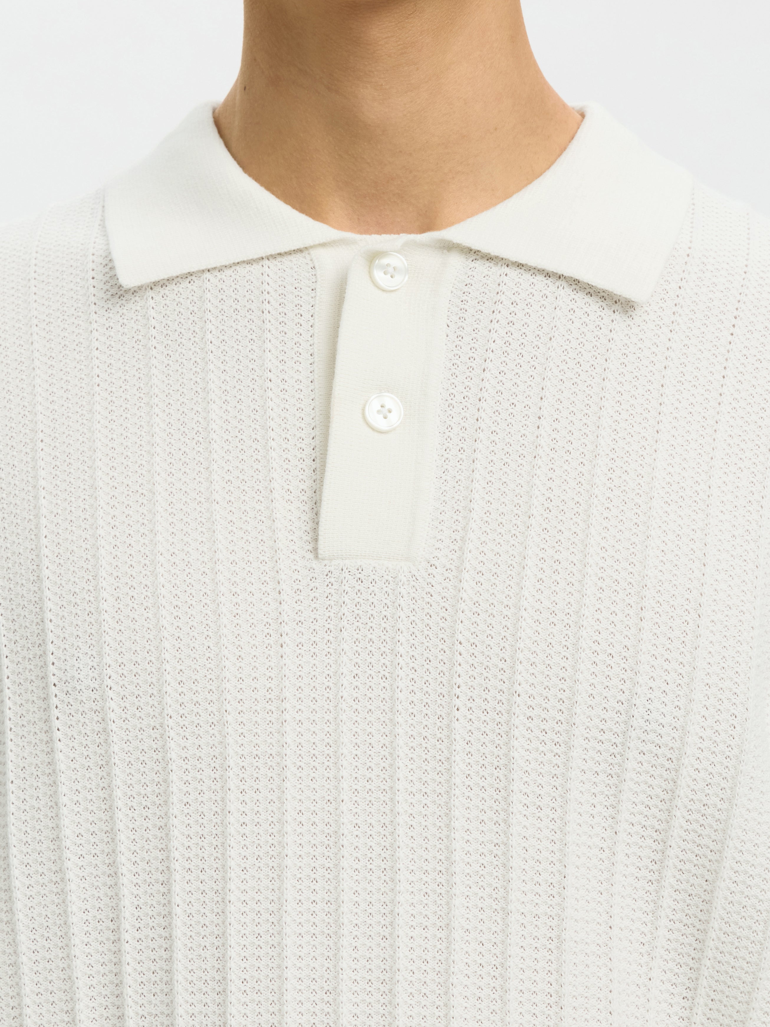 Selected homme Herren Polo-Shirts Egret