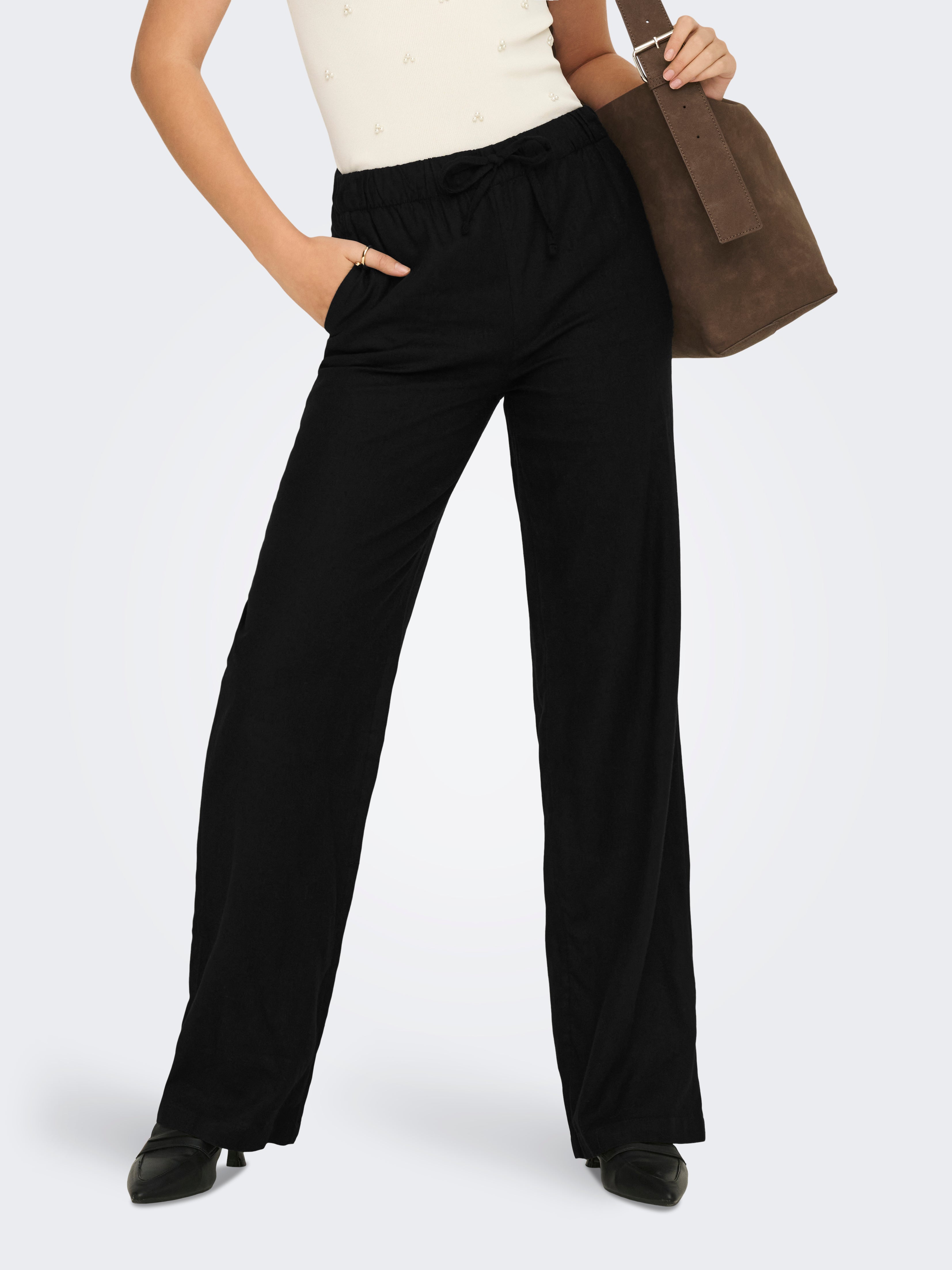 Only Damen Hosen Black