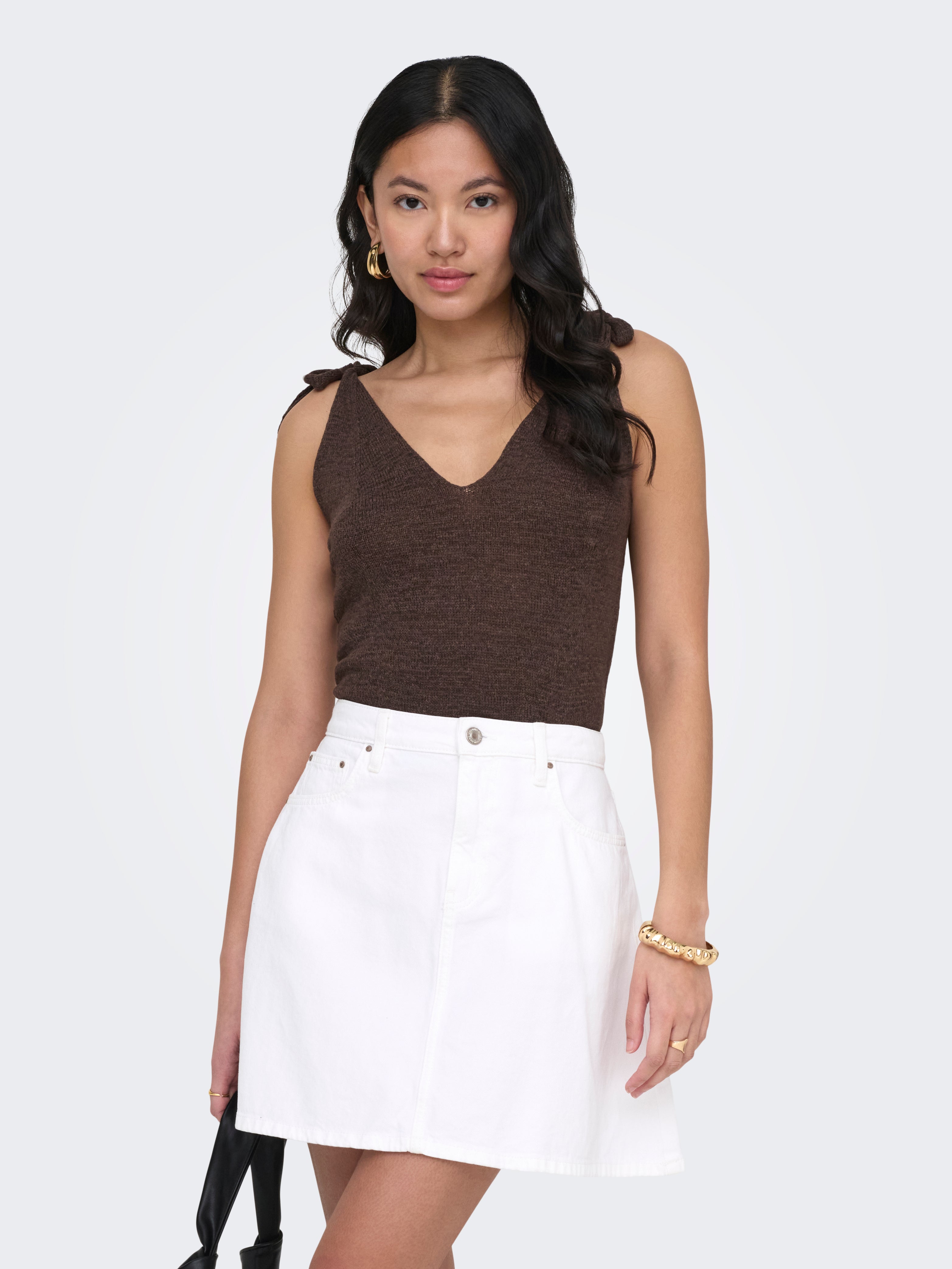 Only Damen Tops Chocolate Marti