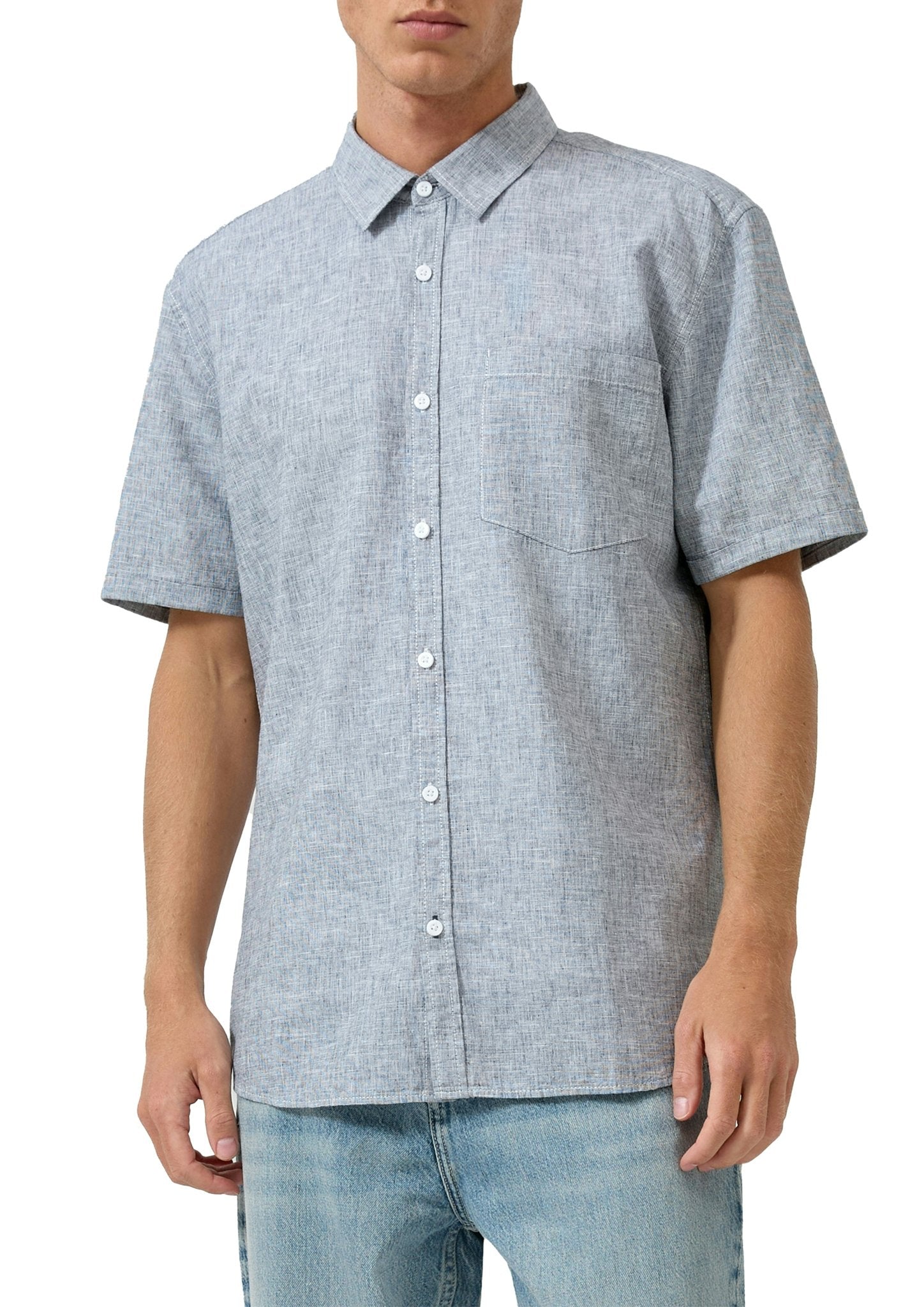 QS by S.Oliver Herren Hemden lang Blue
