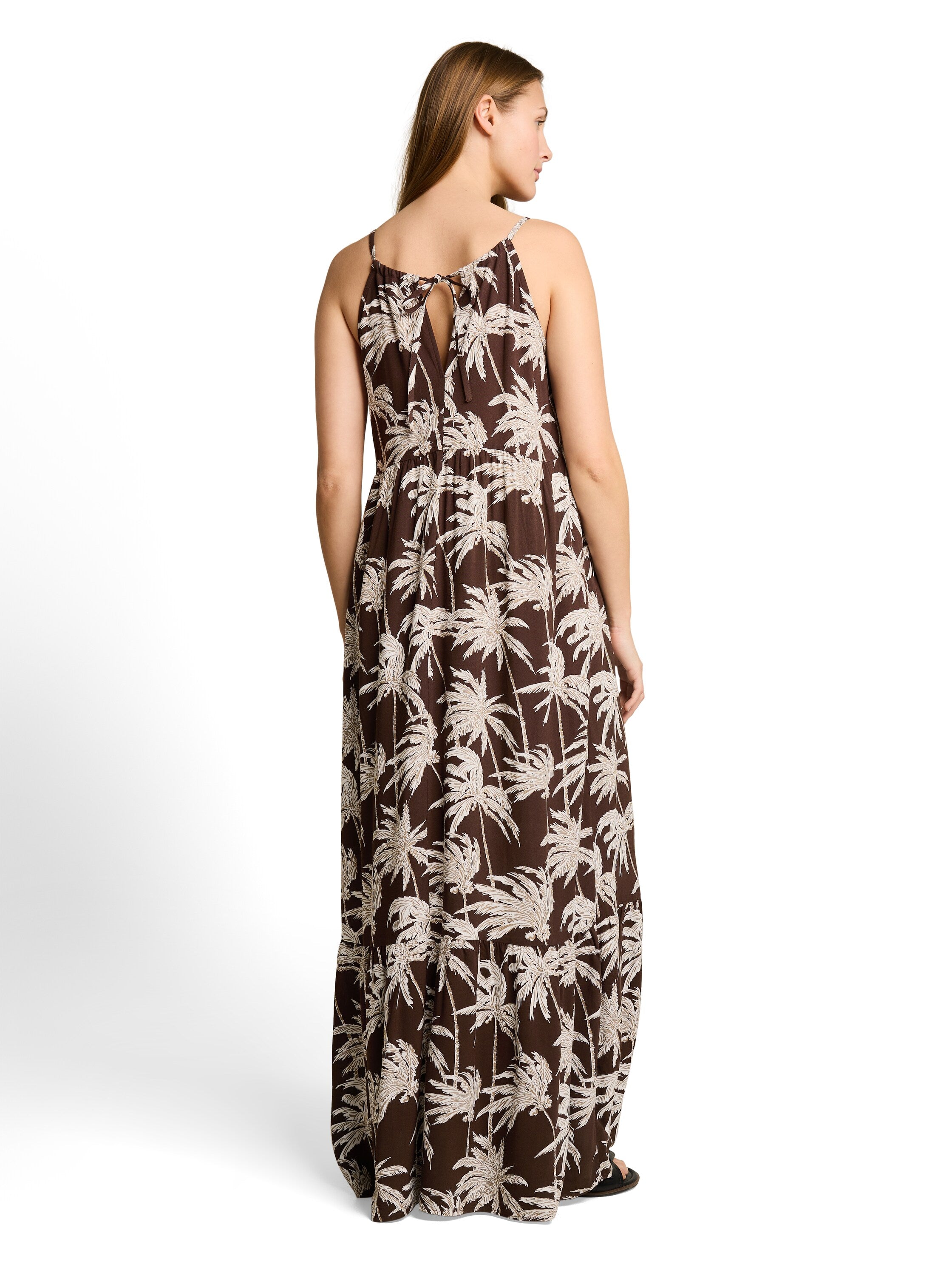Tom Tailor denim Damen Kleider Brown Palmtree