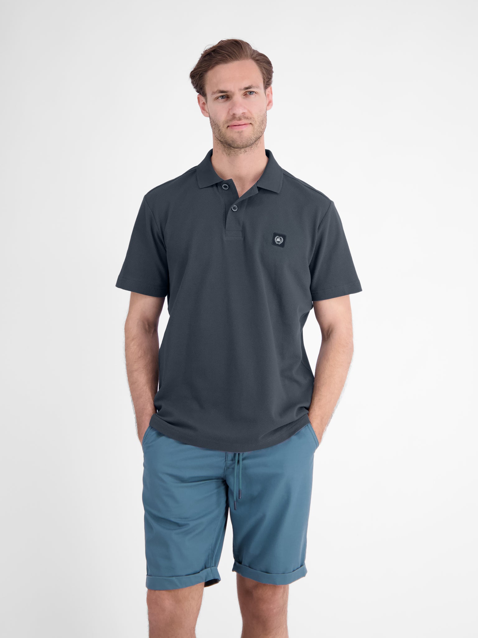 Lerros Herren Polo-Shirts Lava Grey
