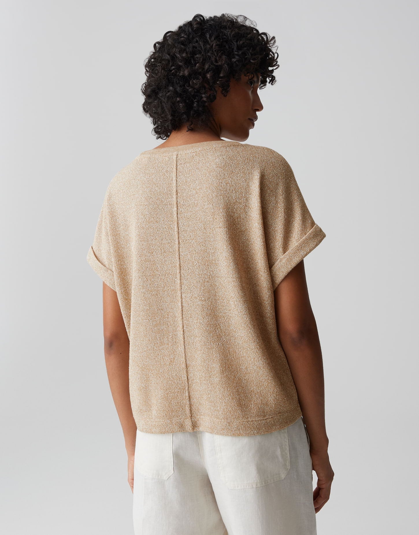 Opus Damen T-Shirts Golden Beige