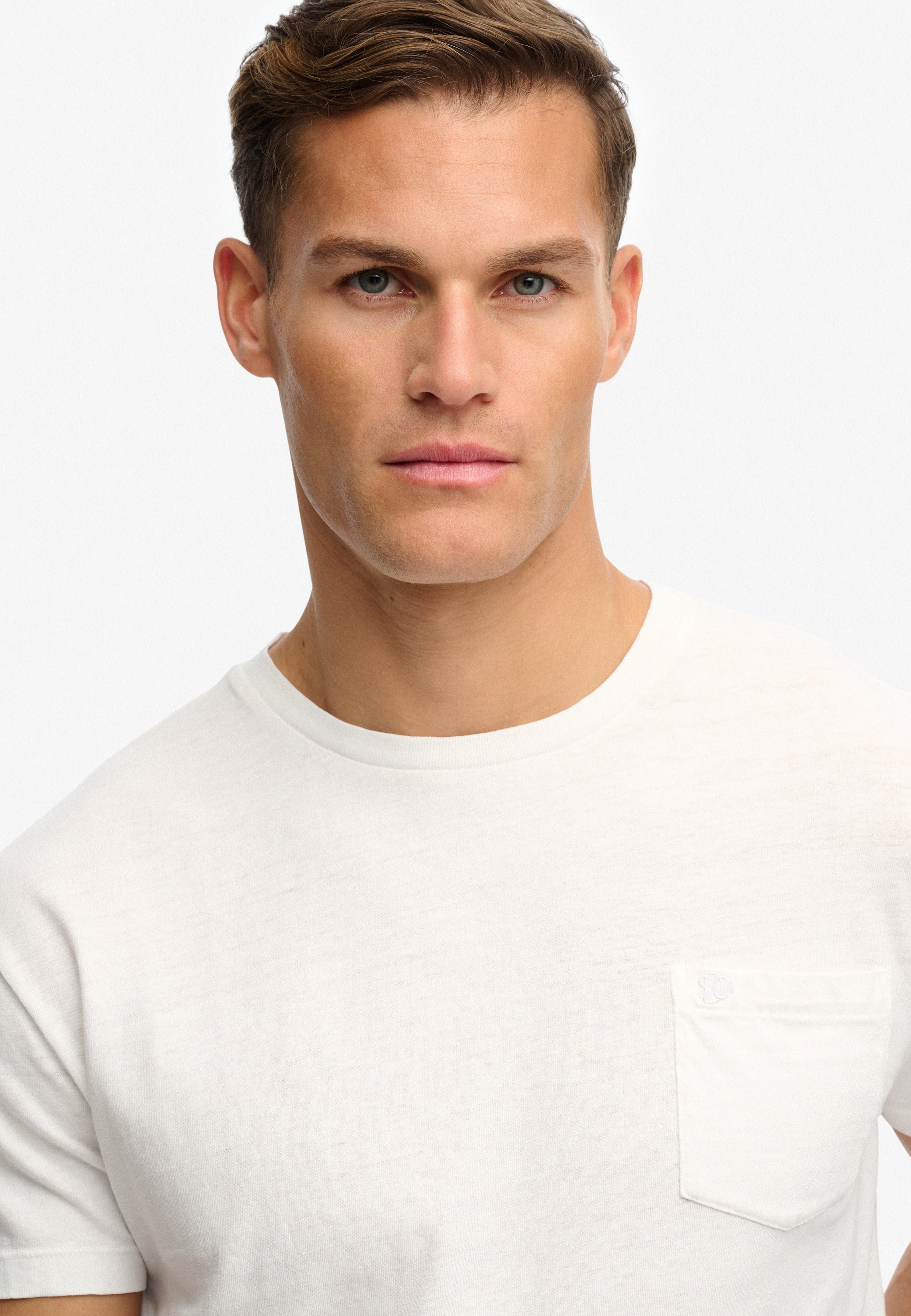Superdry Men Herren T-Shirts kurz Ky Lime White